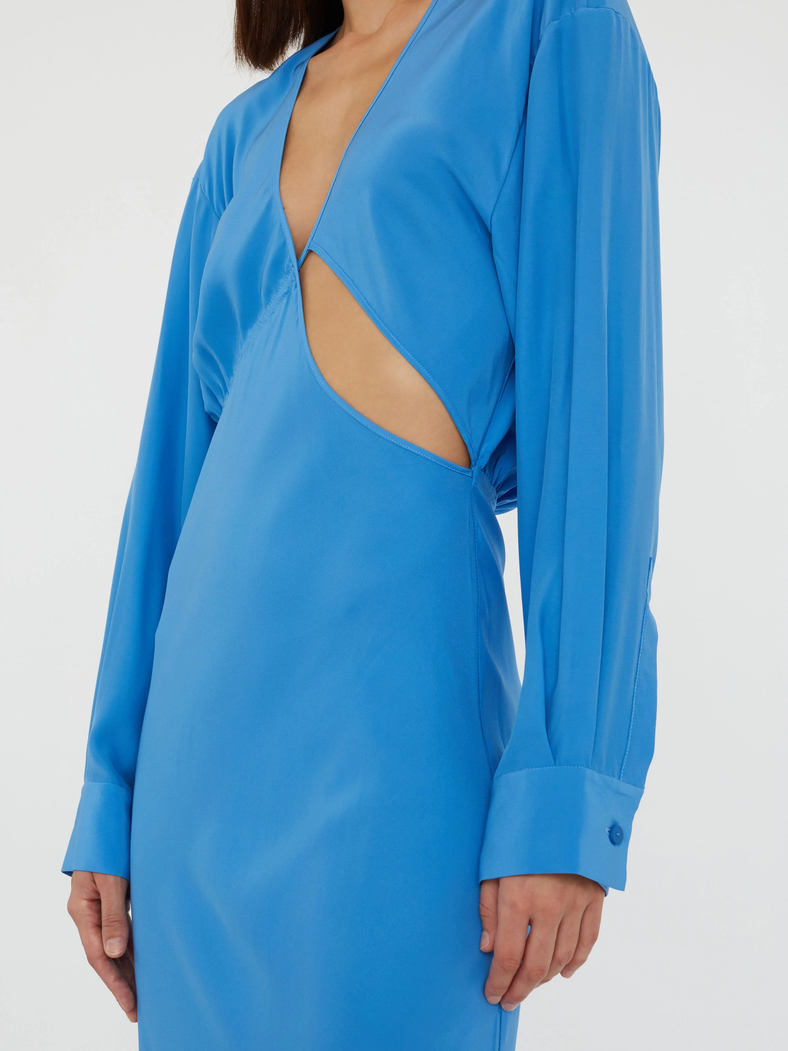 Christopher Esber - Crosscut Silk Long Sleeve Dress - Image 5