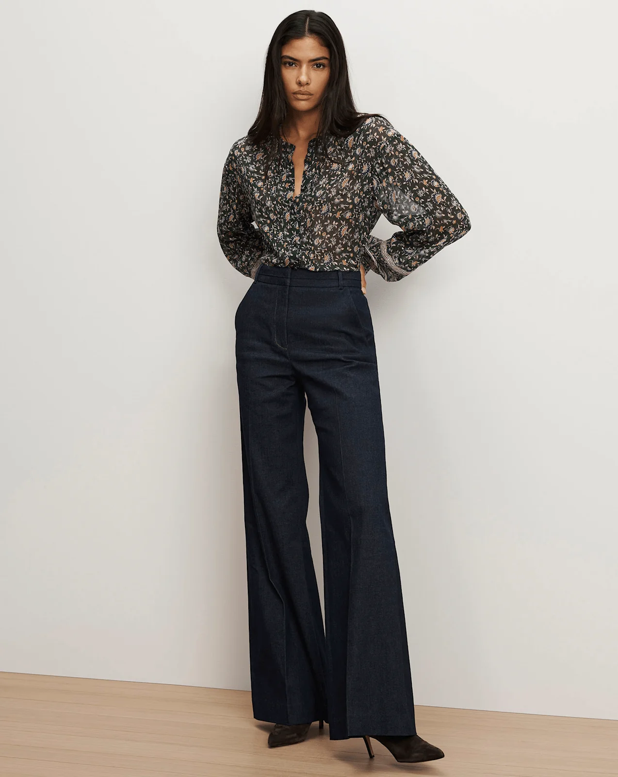 Veronica Beard - Crue Wide - Leg Denim Pant