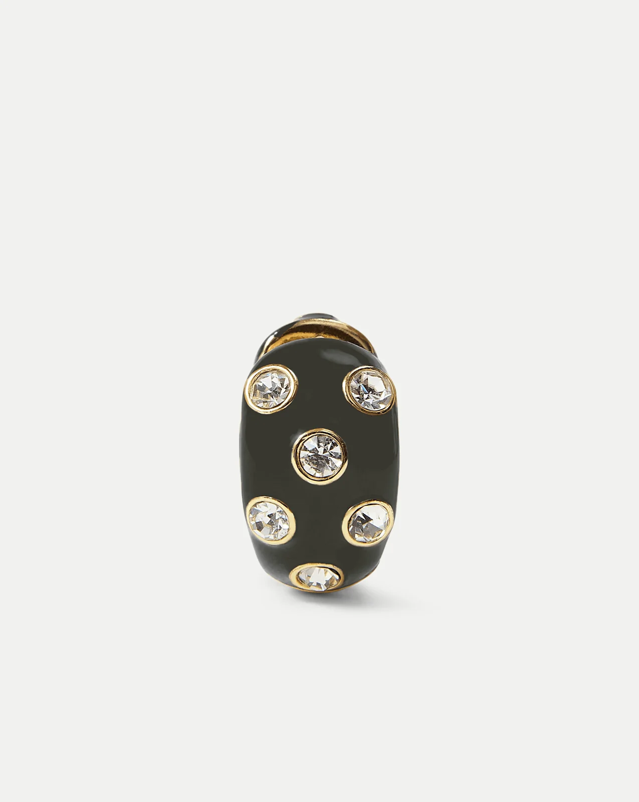 Veronica Beard - Crystal and Enamel Huggie Hoop - Image 3