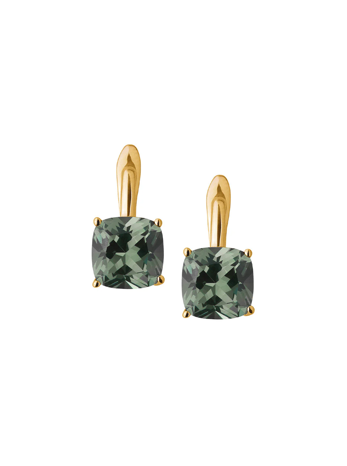 Dorsey - PORTER CUSHION - CUT EARRINGS IN LAB MOSS GREEN TOURMALINE