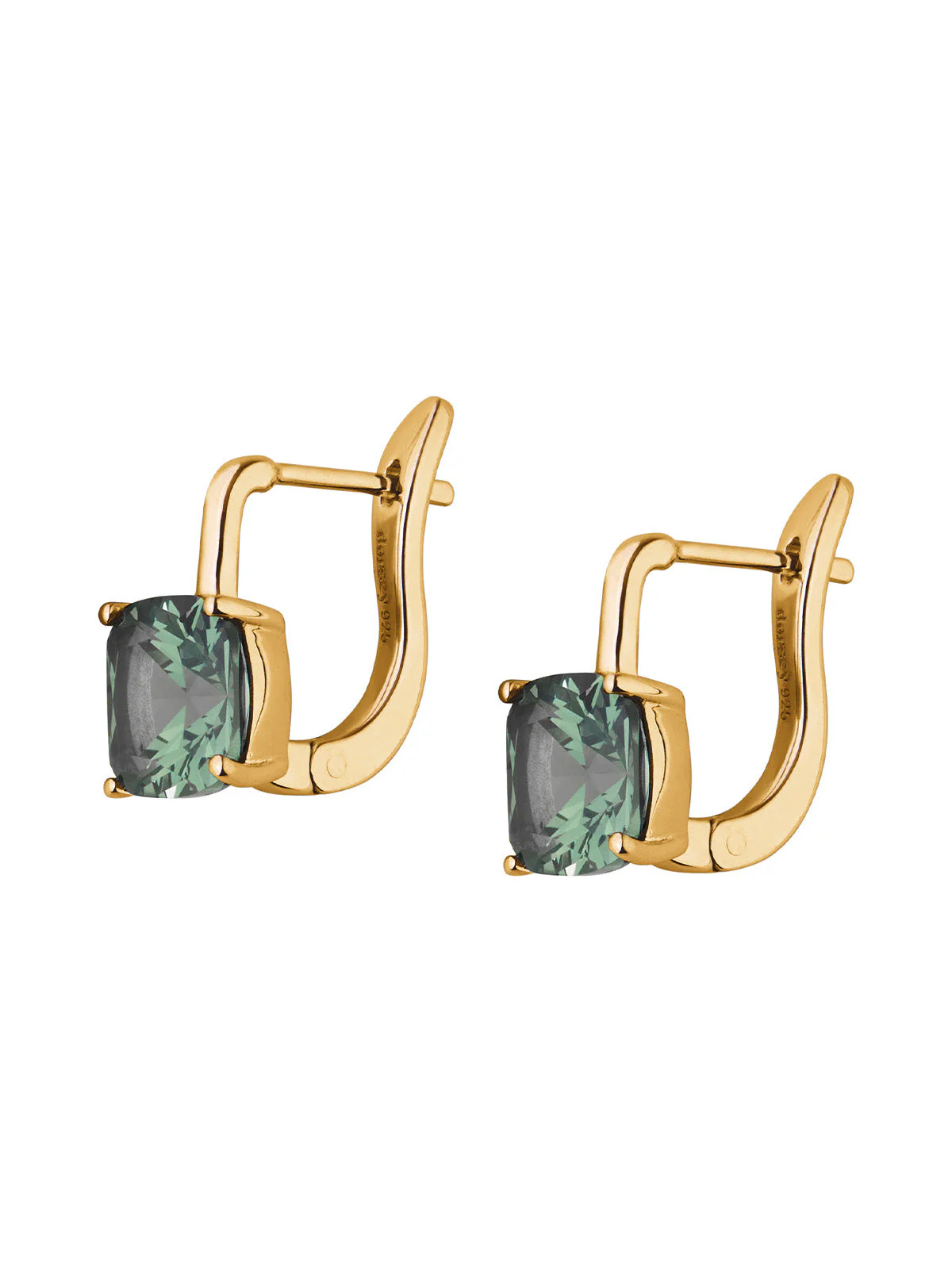 Dorsey - PORTER CUSHION - CUT EARRINGS IN LAB MOSS GREEN TOURMALINE - Image 2