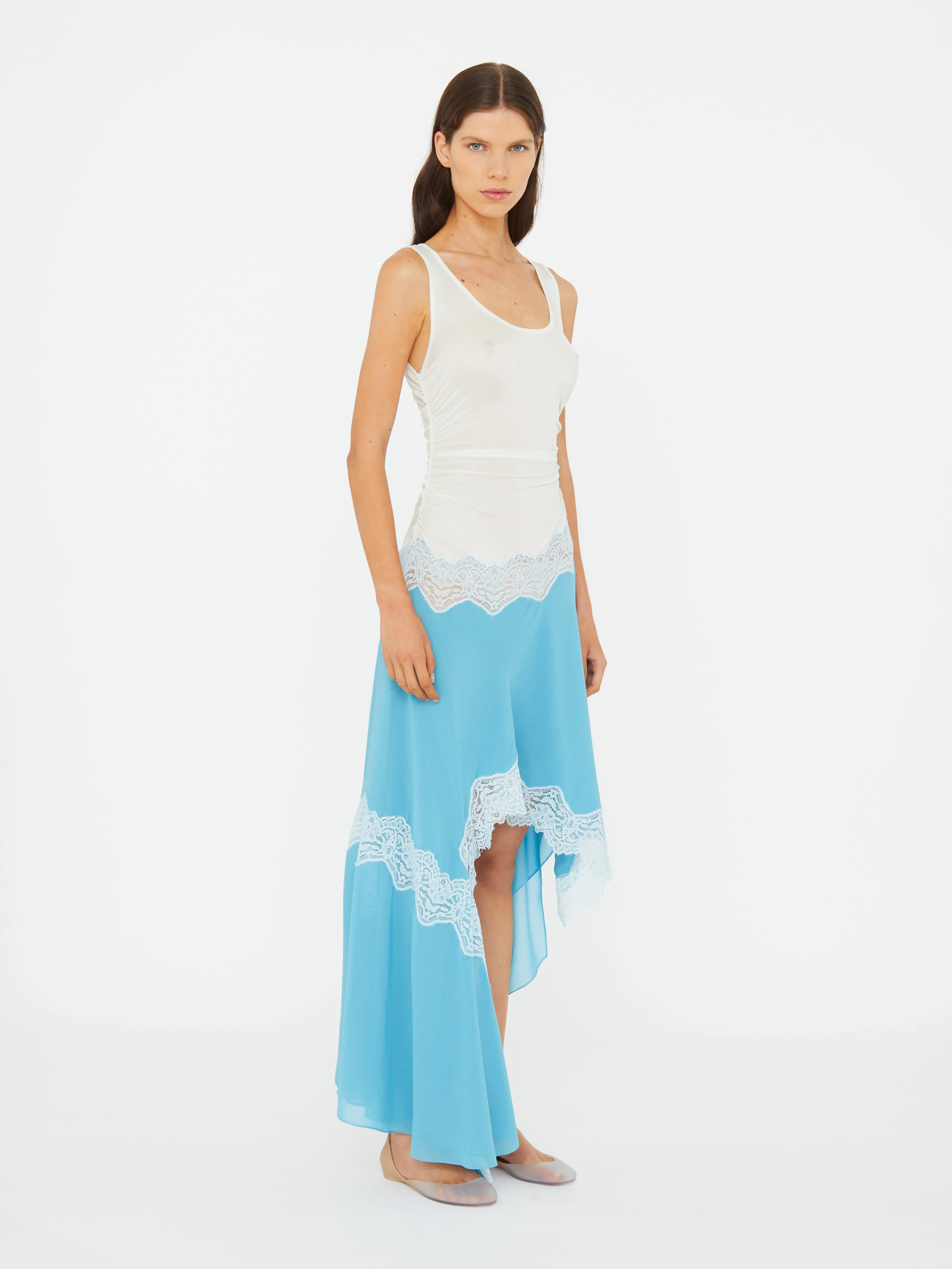 Christopher Esber - Cutaway Lace Gathered Tank Dress - Image 2