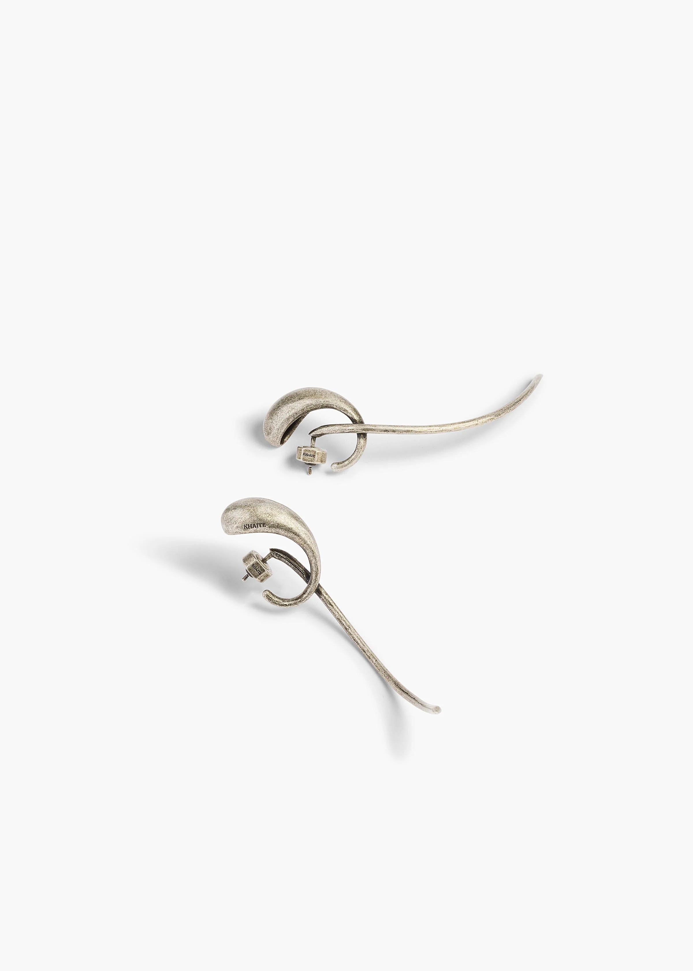 Khaite - Cyclone Earrings in Antique Silver - Image 2