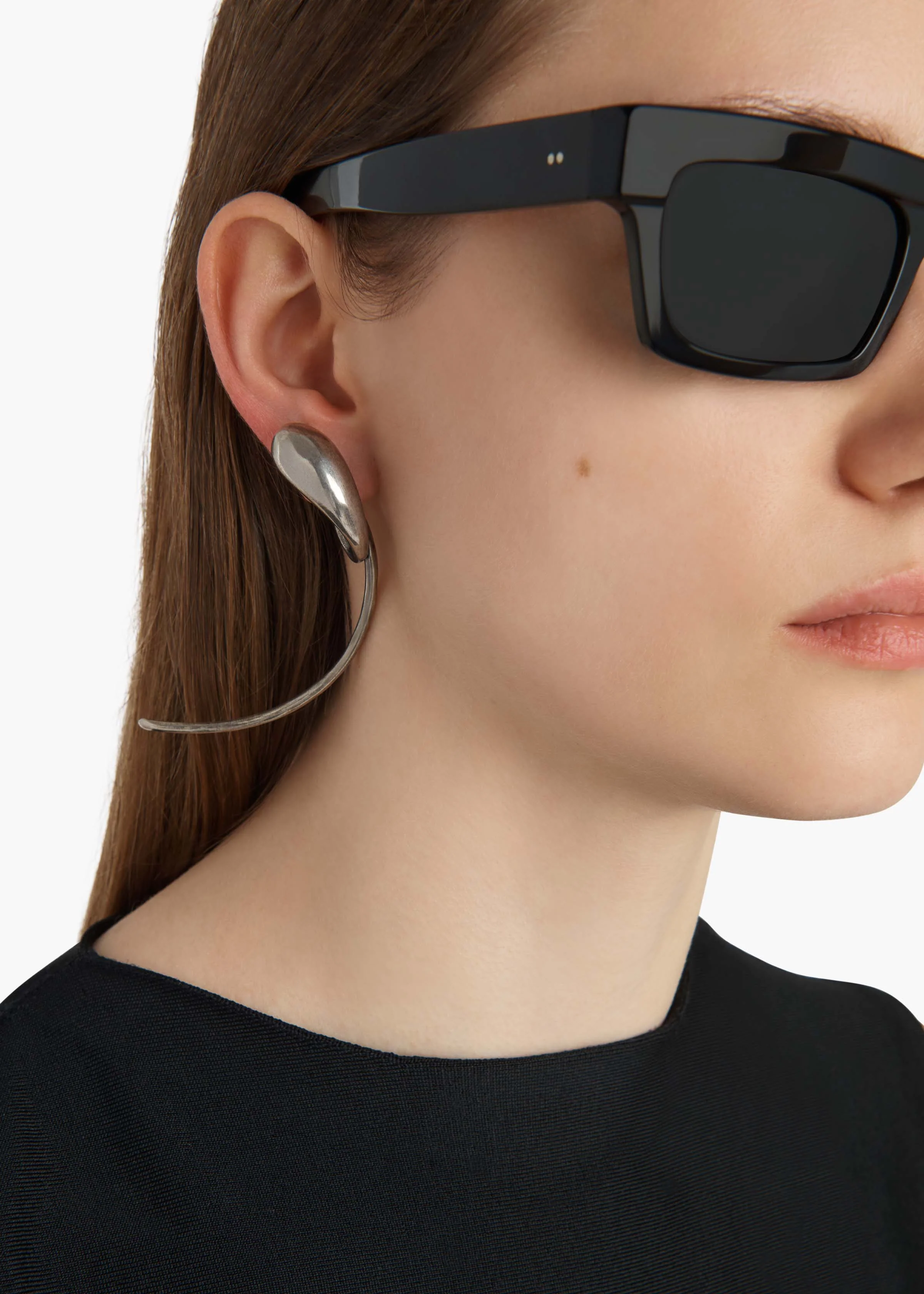 Khaite - Cyclone Earrings in Antique Silver - Image 3