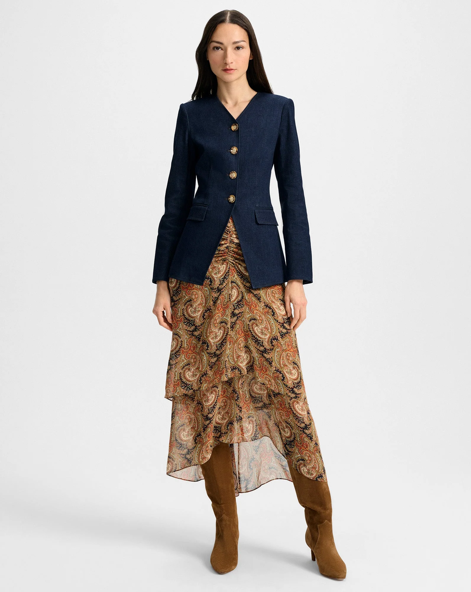 Veronica Beard - Cynthia Tailored Denim Jacket - Image 3
