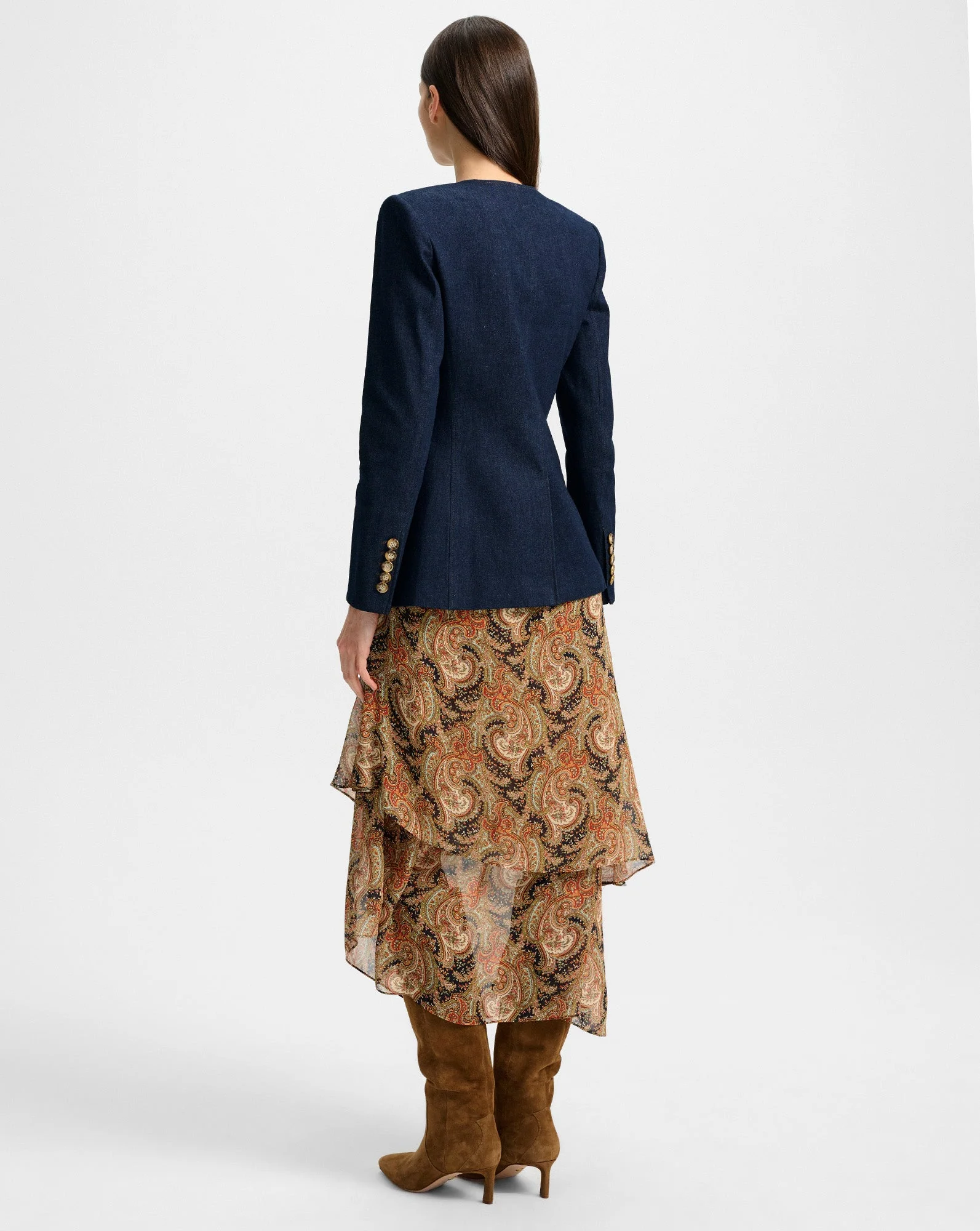 Veronica Beard - Cynthia Tailored Denim Jacket - Image 5