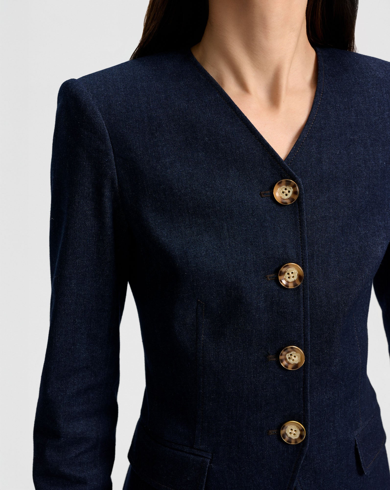 Veronica Beard - Cynthia Tailored Denim Jacket - Image 6