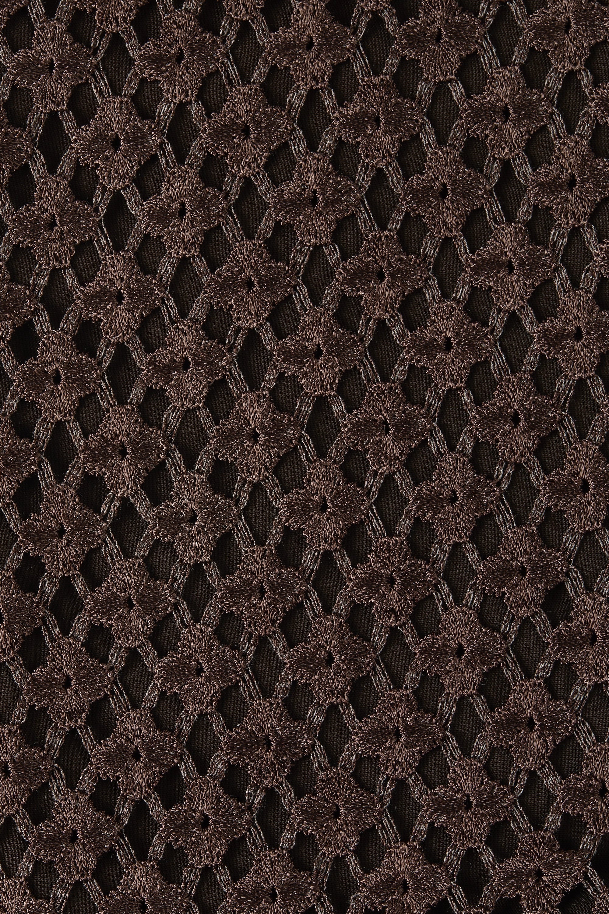 Faithfull - Cyrene Mini Dress Floral Lace Brown - Final Sale - Image 6
