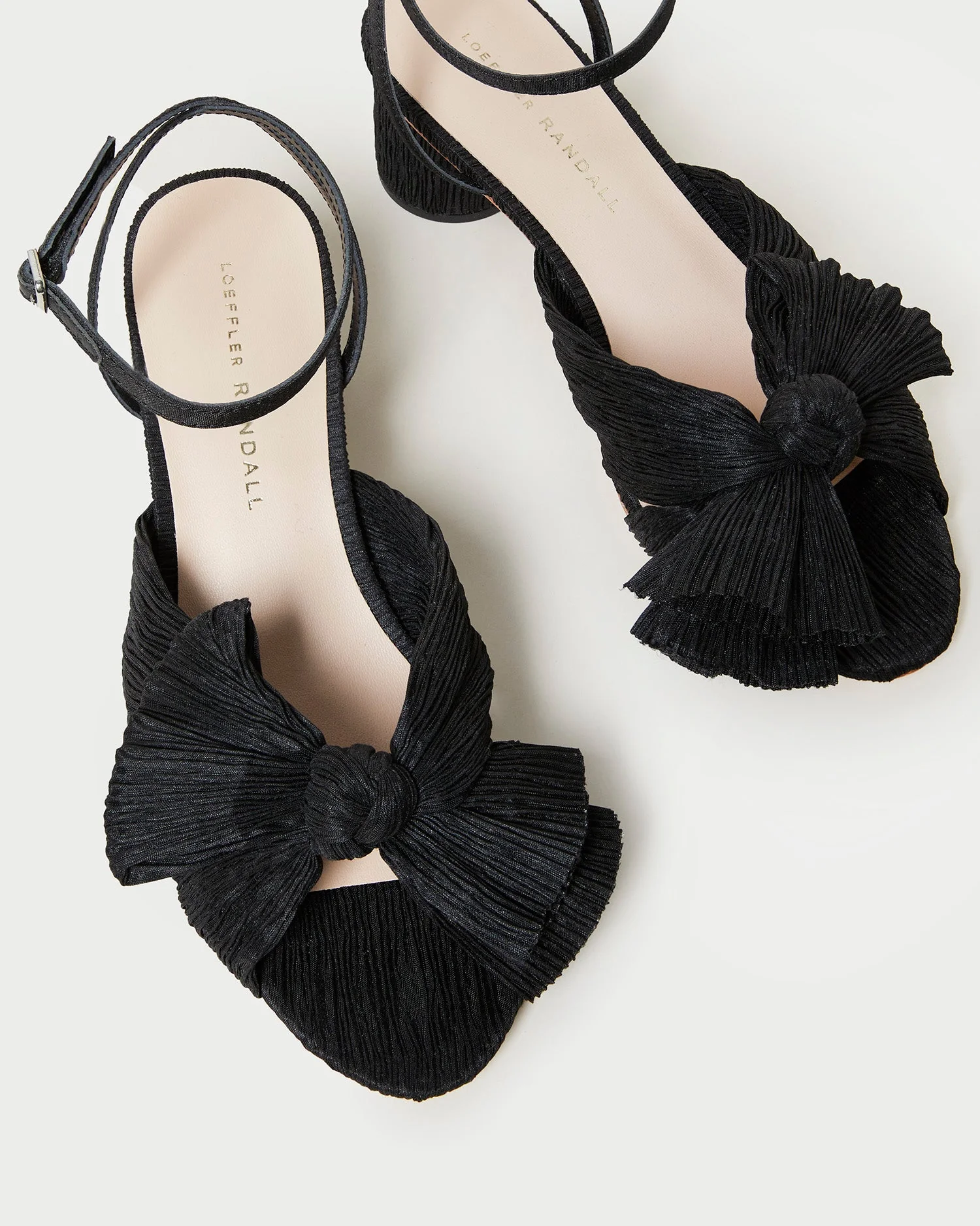 Loeffler Randall - Dahlia Black Pleated Bow Heel - Image 3