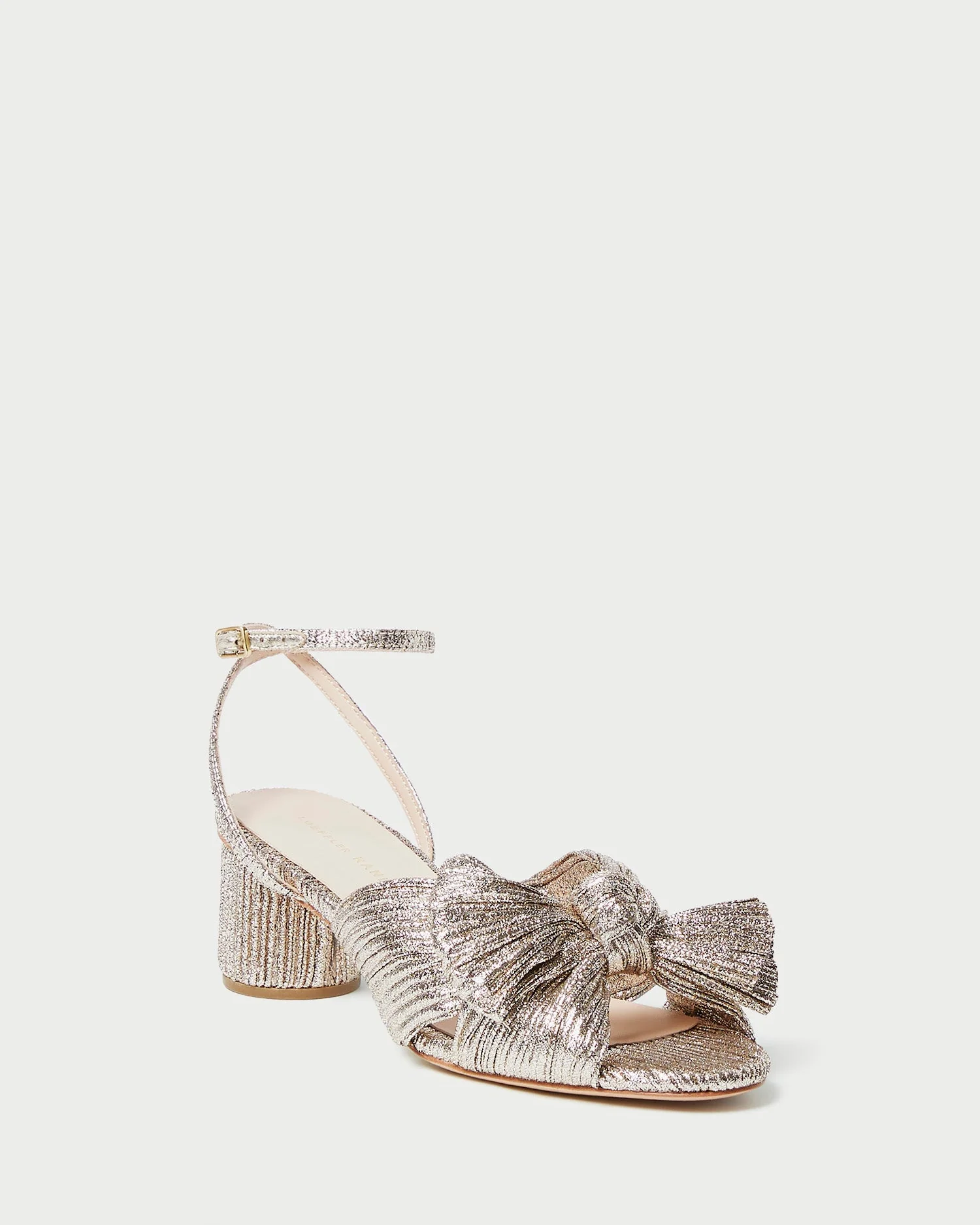 Loeffler Randall - Dahlia Champagne Pleated Bow Heel