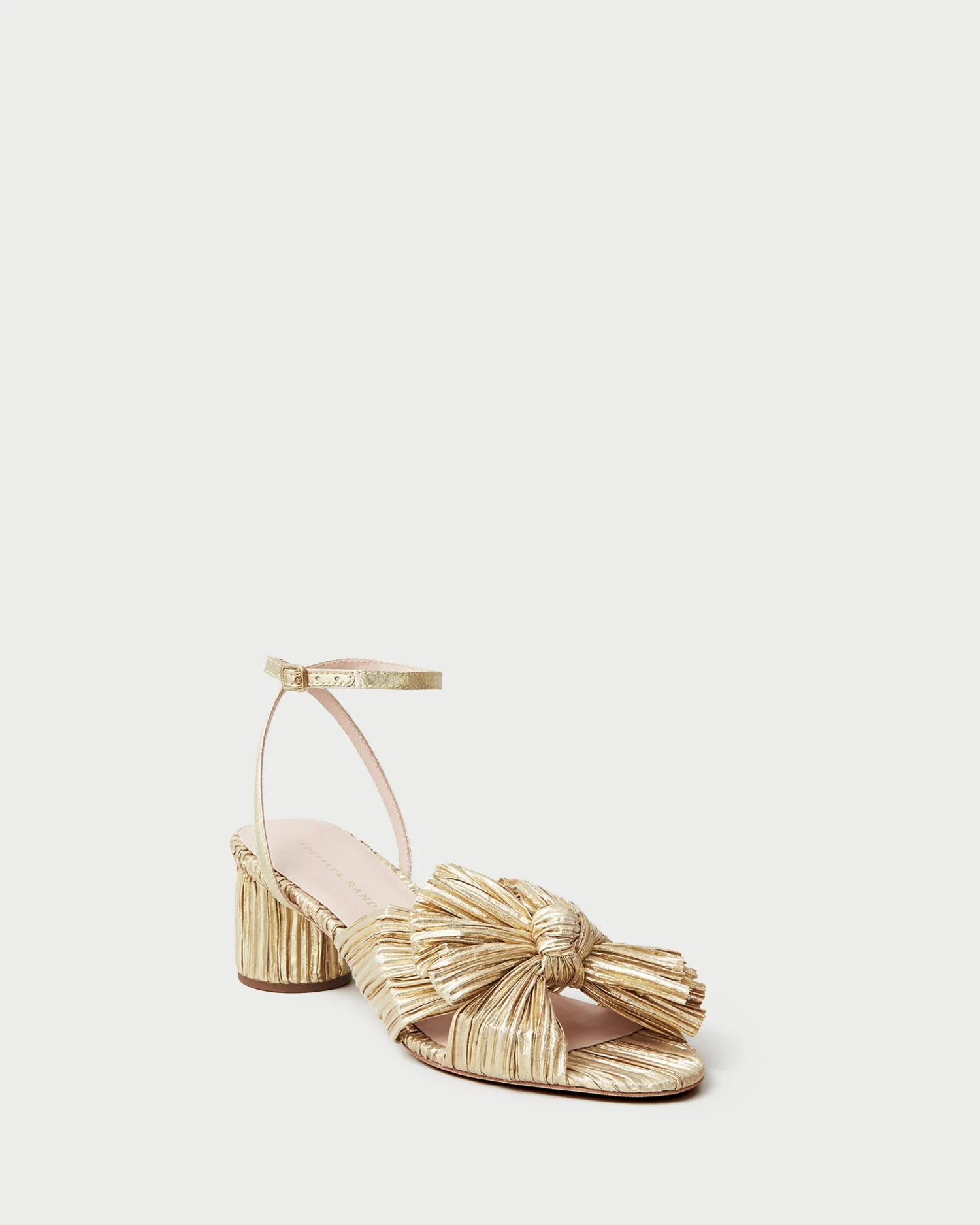 Loeffler Randall - Dahlia Gold Pleated Bow Heel
