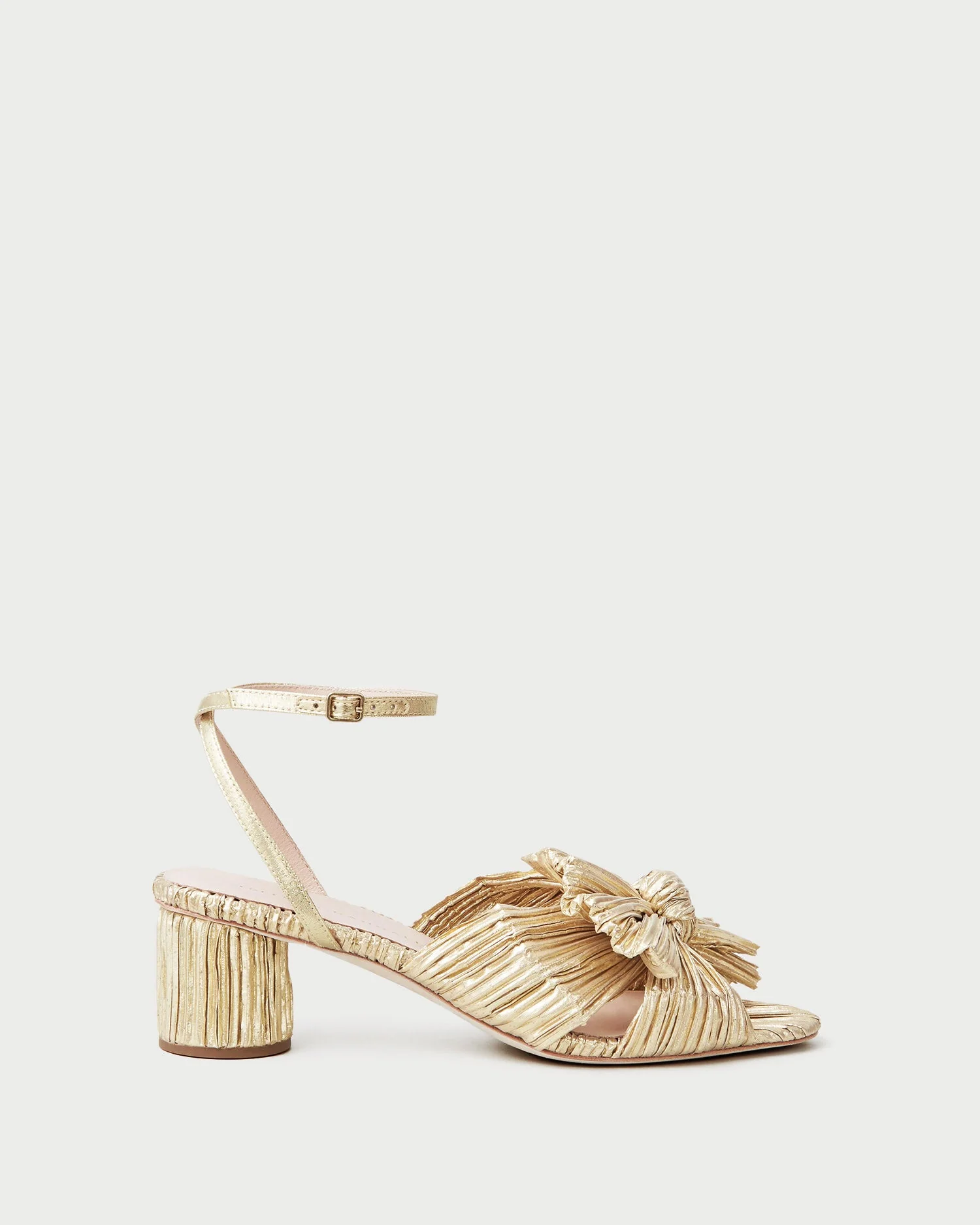 Loeffler Randall - Dahlia Gold Pleated Bow Heel - Image 4