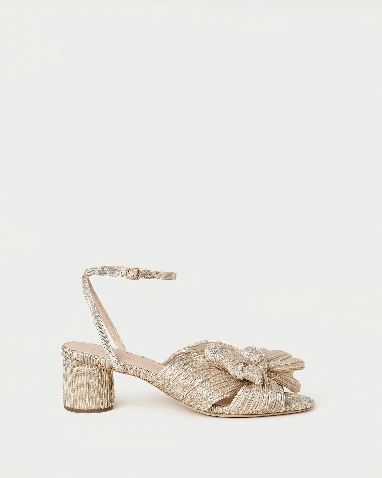Loeffler Randall - Dahlia Platinum Pleated Bow Heel - Image 3