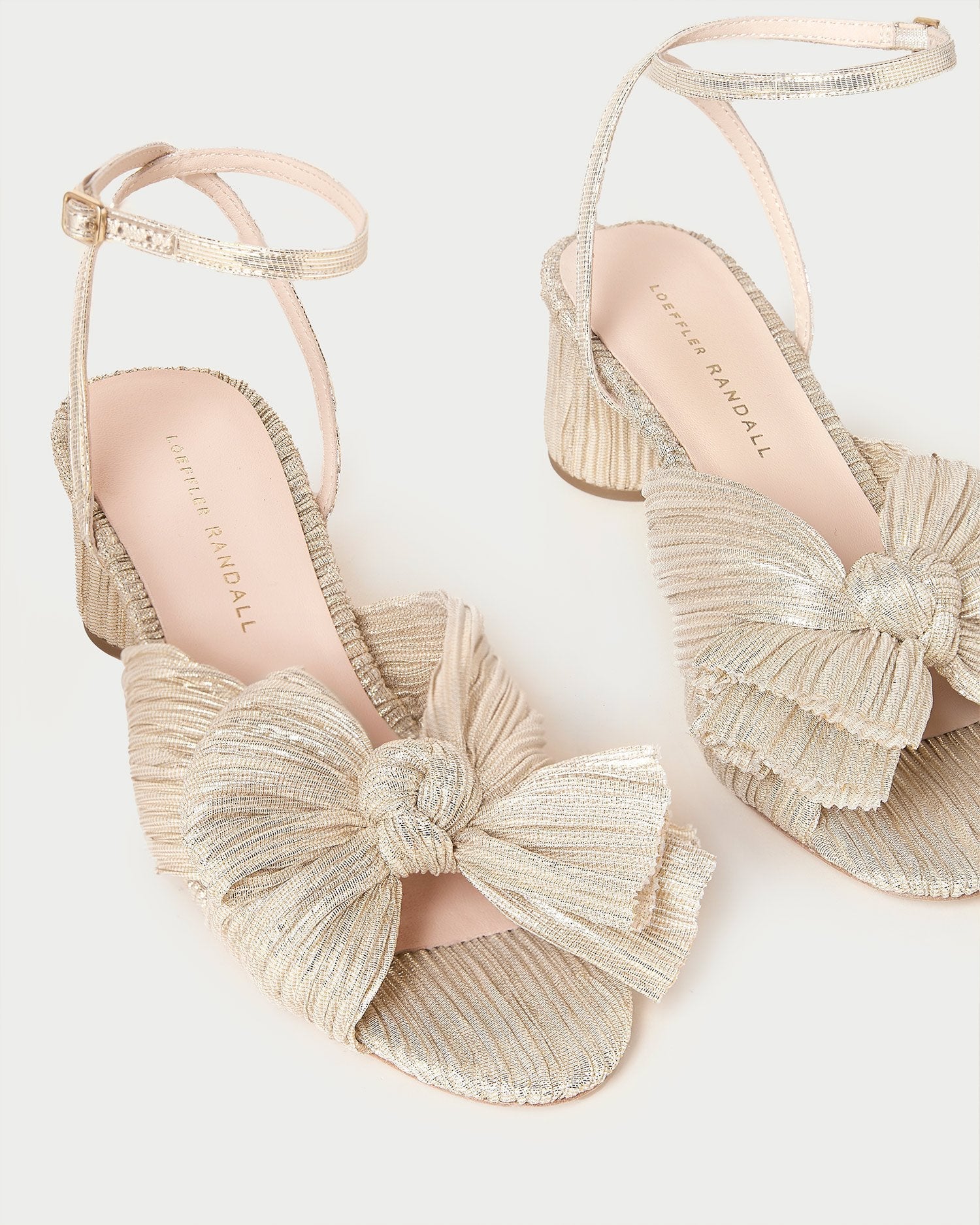 Loeffler Randall - Dahlia Platinum Pleated Bow Heel - Image 4