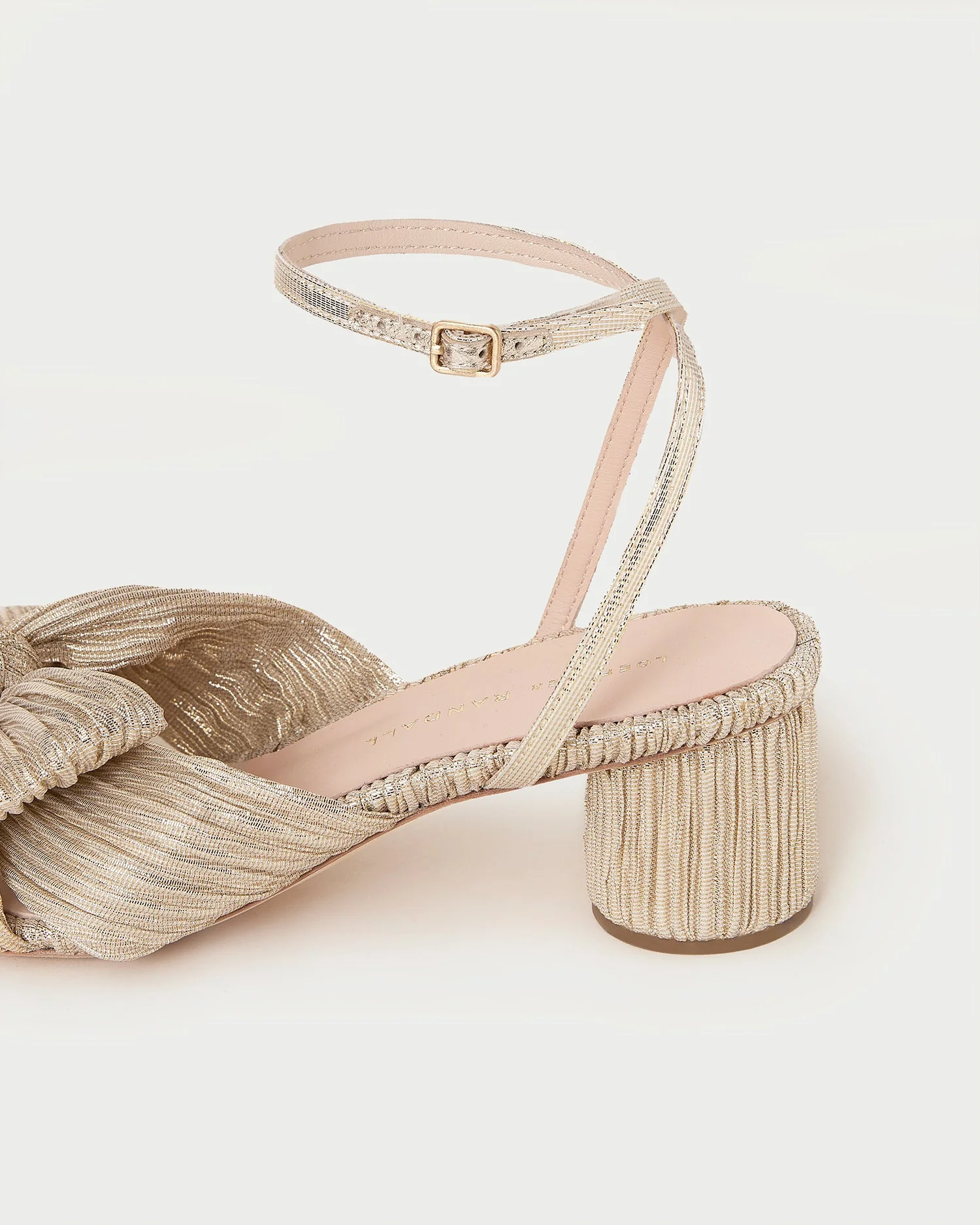 Loeffler Randall - Dahlia Platinum Pleated Bow Heel - Image 5