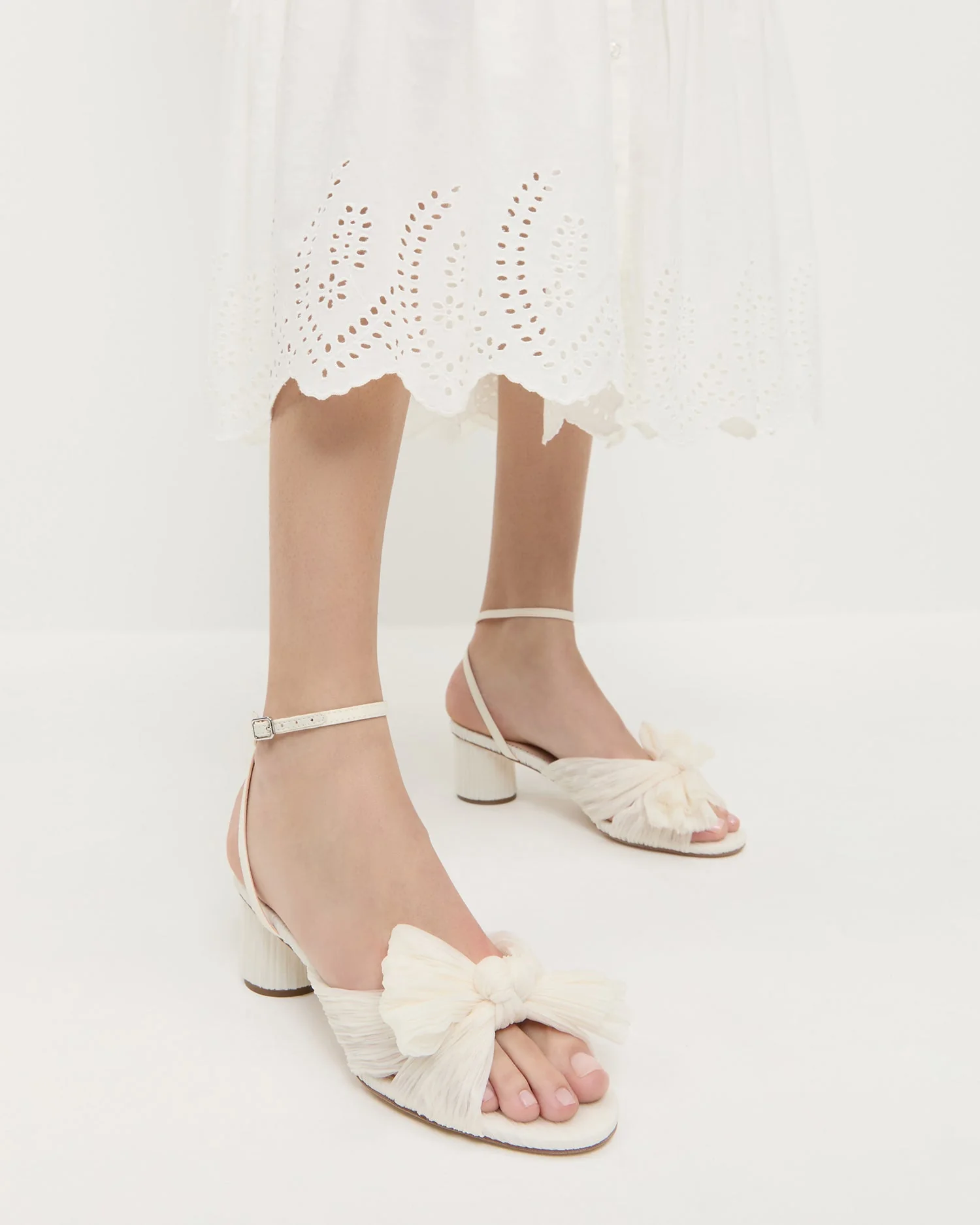 Loeffler Randall - Dahlia Pearl Pleated Bow Heel - Image 2