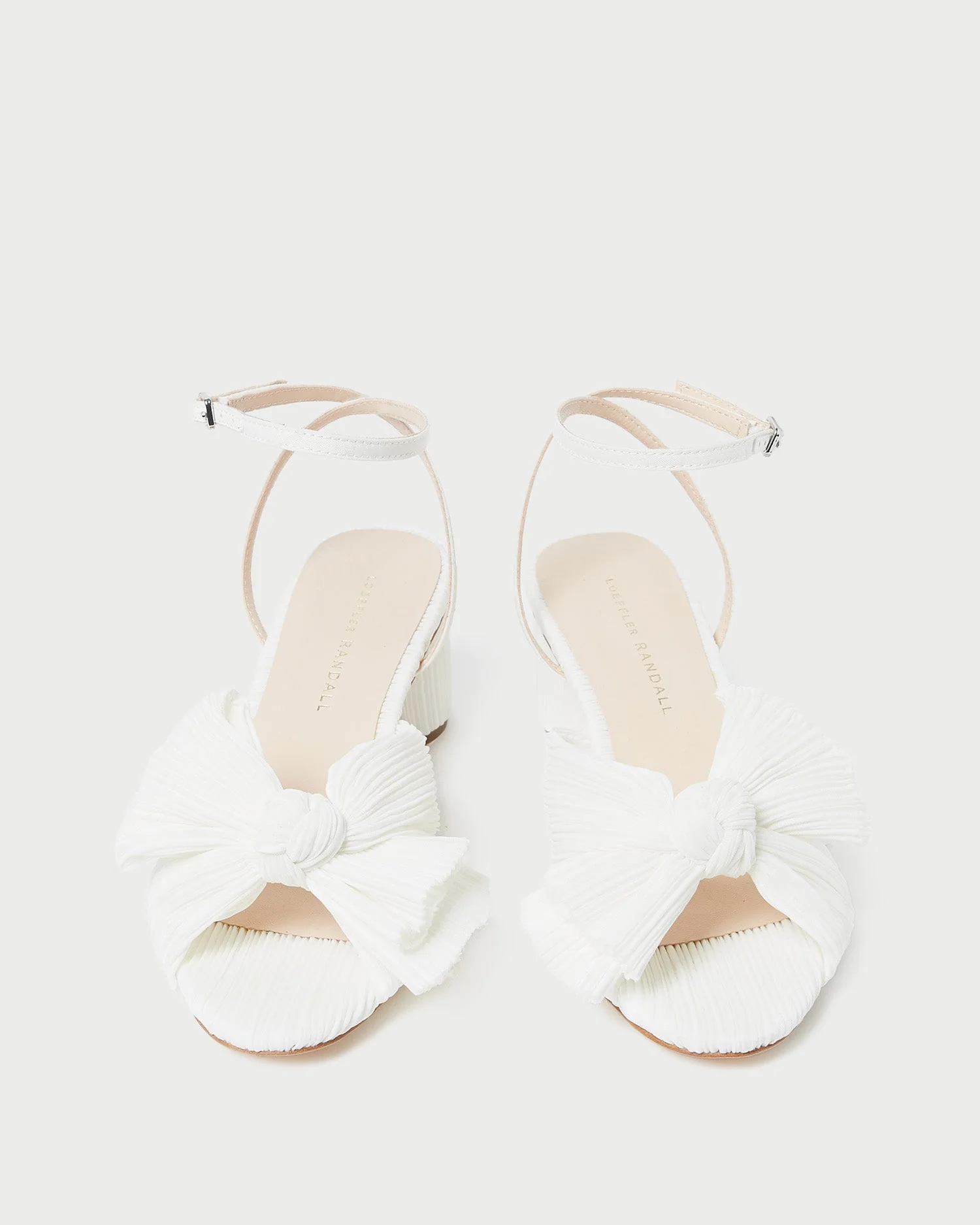 Loeffler Randall - Dahlia White Pleated Bow Heel - Image 4