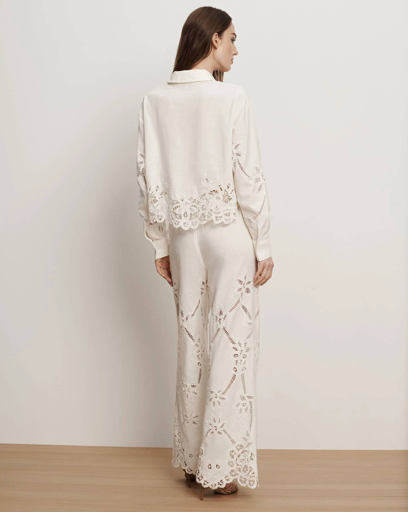 Veronica Beard - Daisy Wide - Leg Eyelet Pant - Image 4