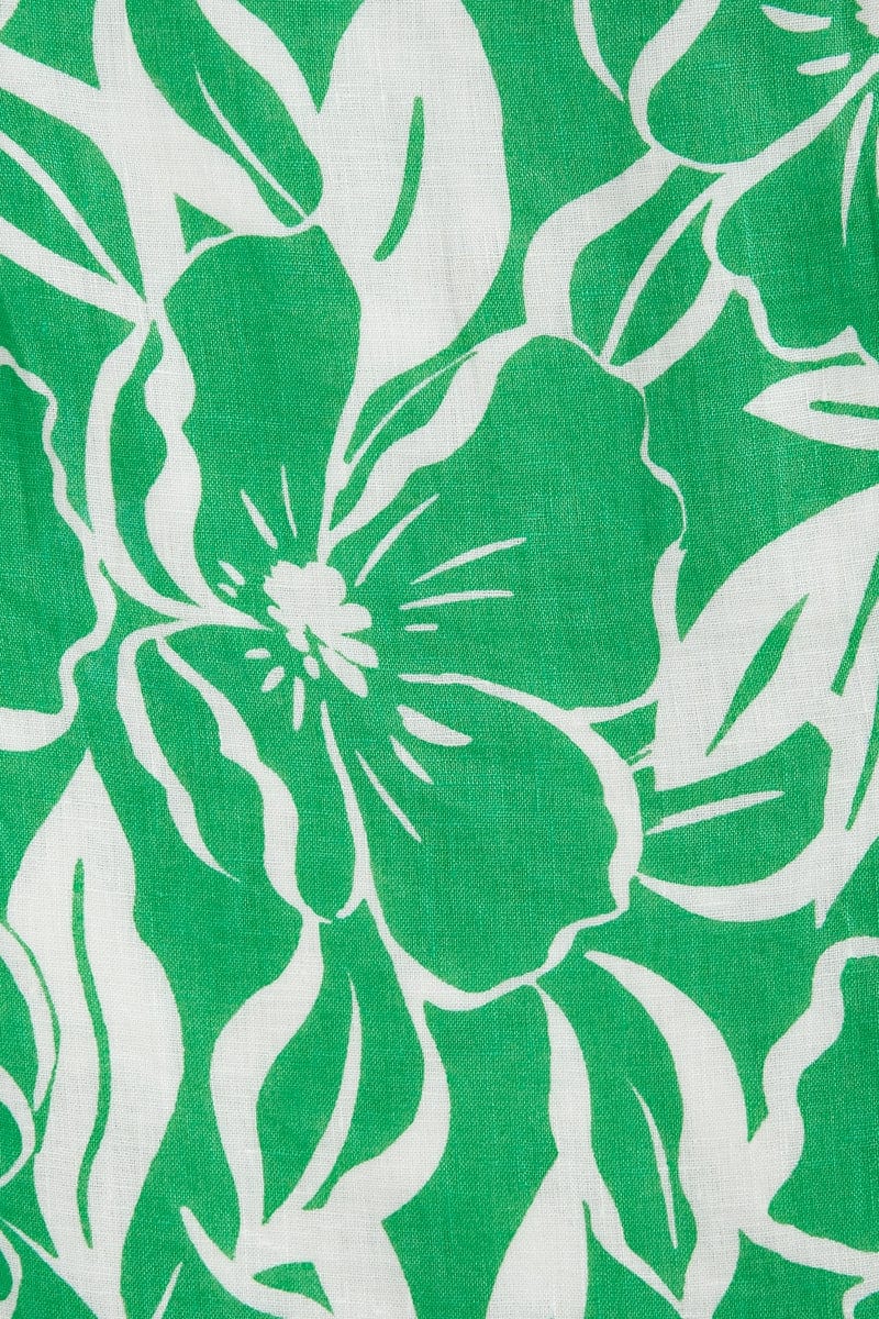 Faithfull - Dalaila Tie Top El Marsa Floral Print Green - Final Sale - Image 4
