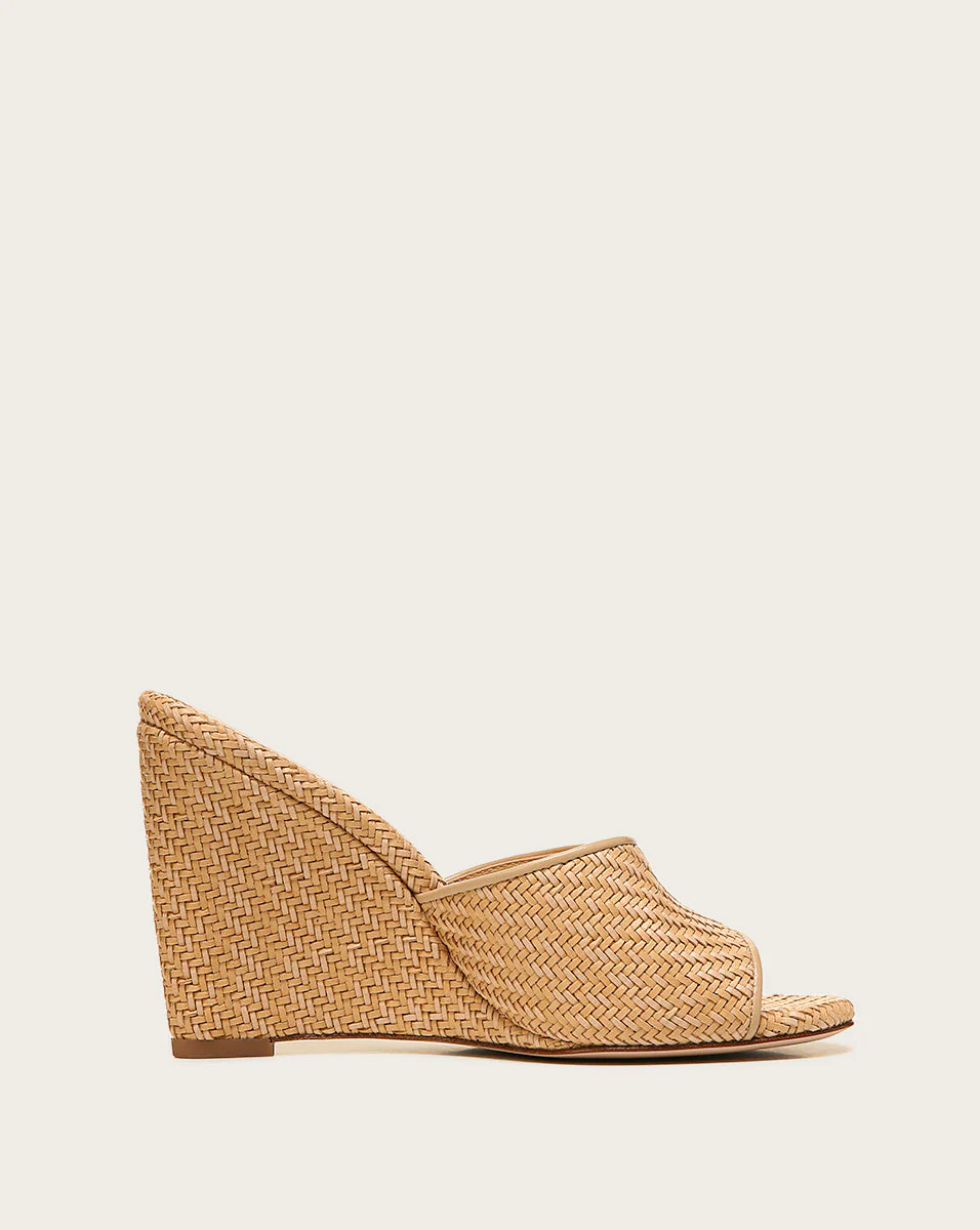 Veronica Beard - Dali Raffia Wedge Sandal