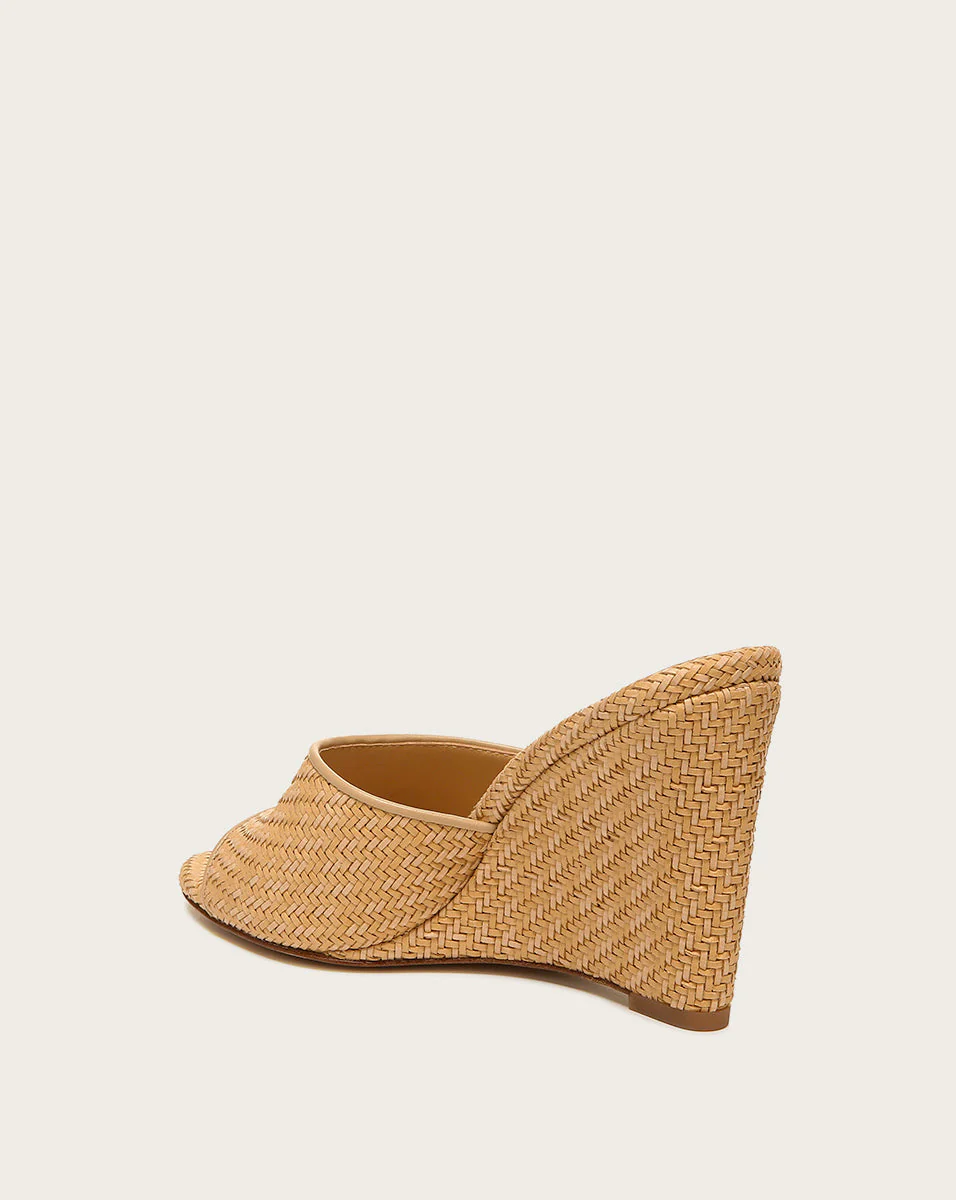 Veronica Beard - Dali Raffia Wedge Sandal - Image 4