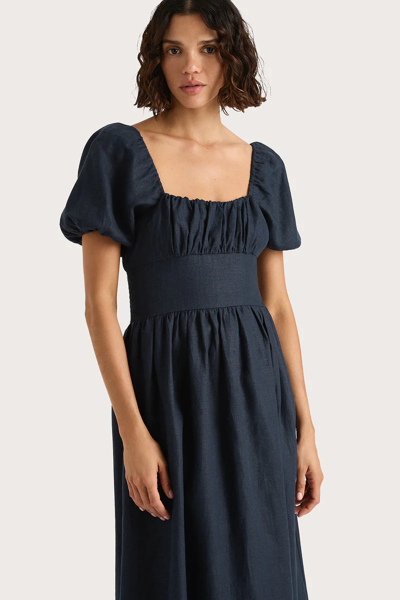 Faithfull - Dalia Midi Dress Navy - Final Sale - Image 4