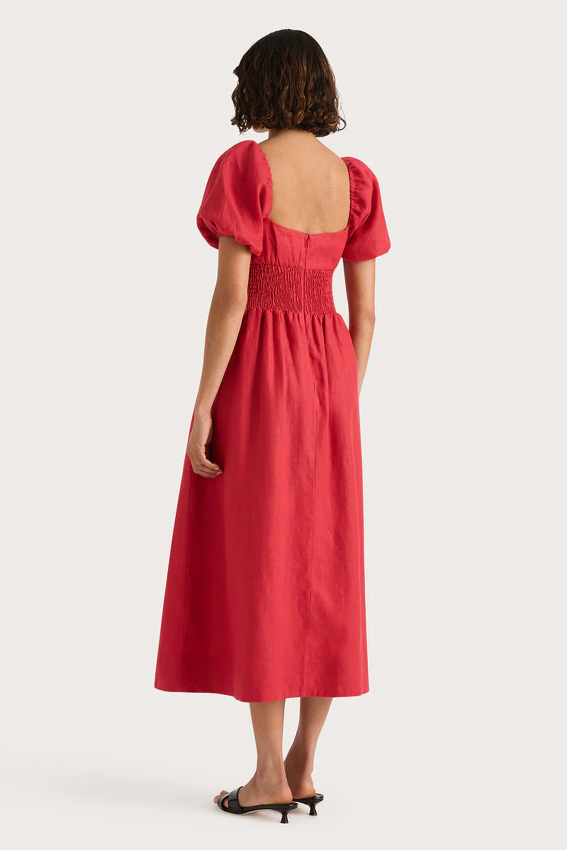 Faithfull - Dalia Midi Dress Red - Final Sale - Image 4