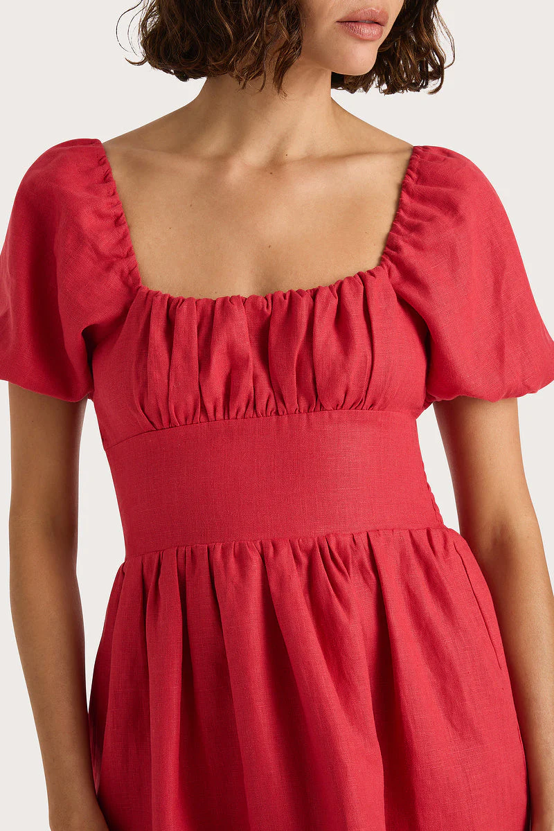 Faithfull - Dalia Midi Dress Red - Final Sale - Image 5