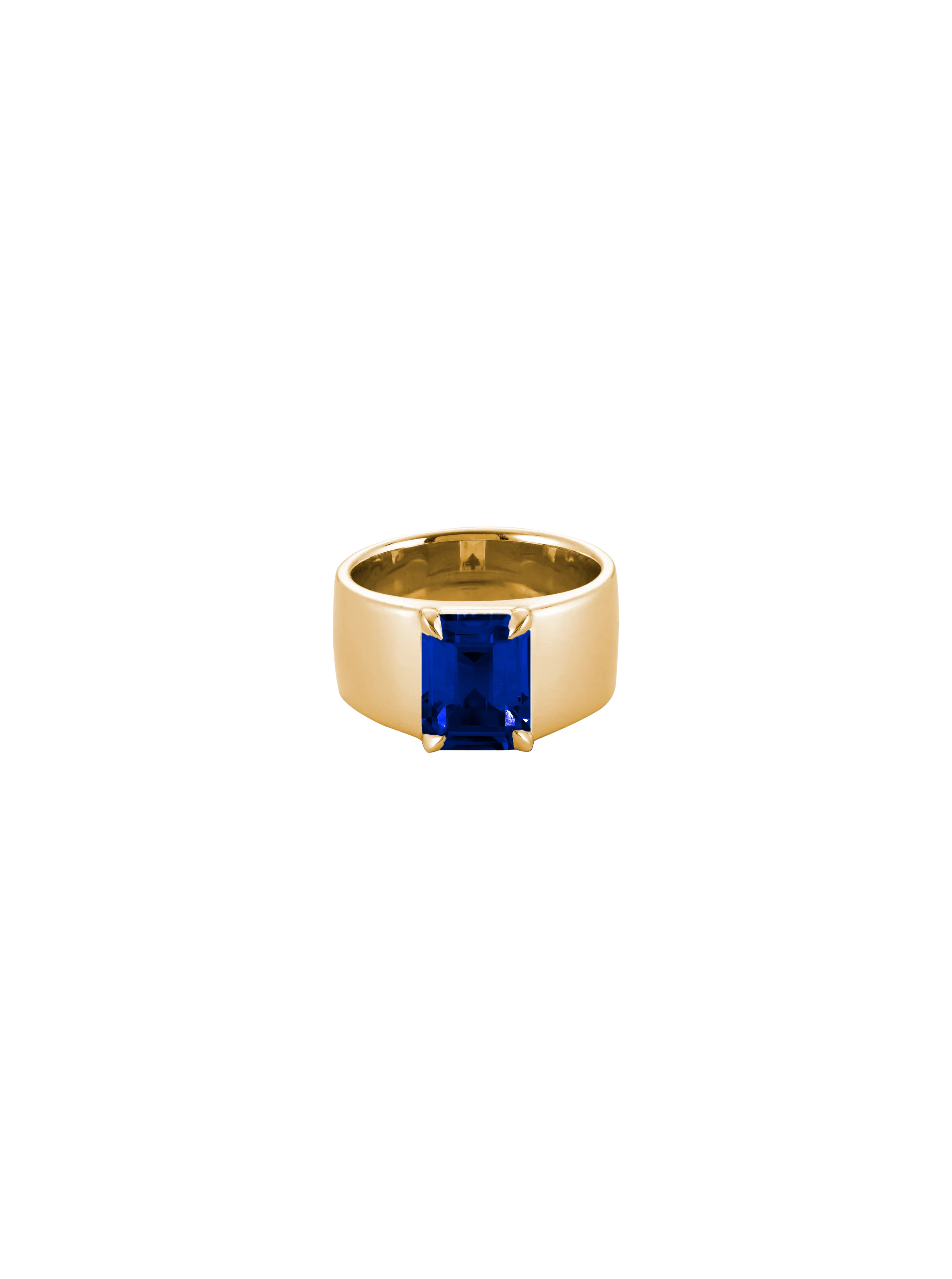 Dorsey - DAMIAN LAB BLUE SAPPHIRE CIGAR BAND, GOLD