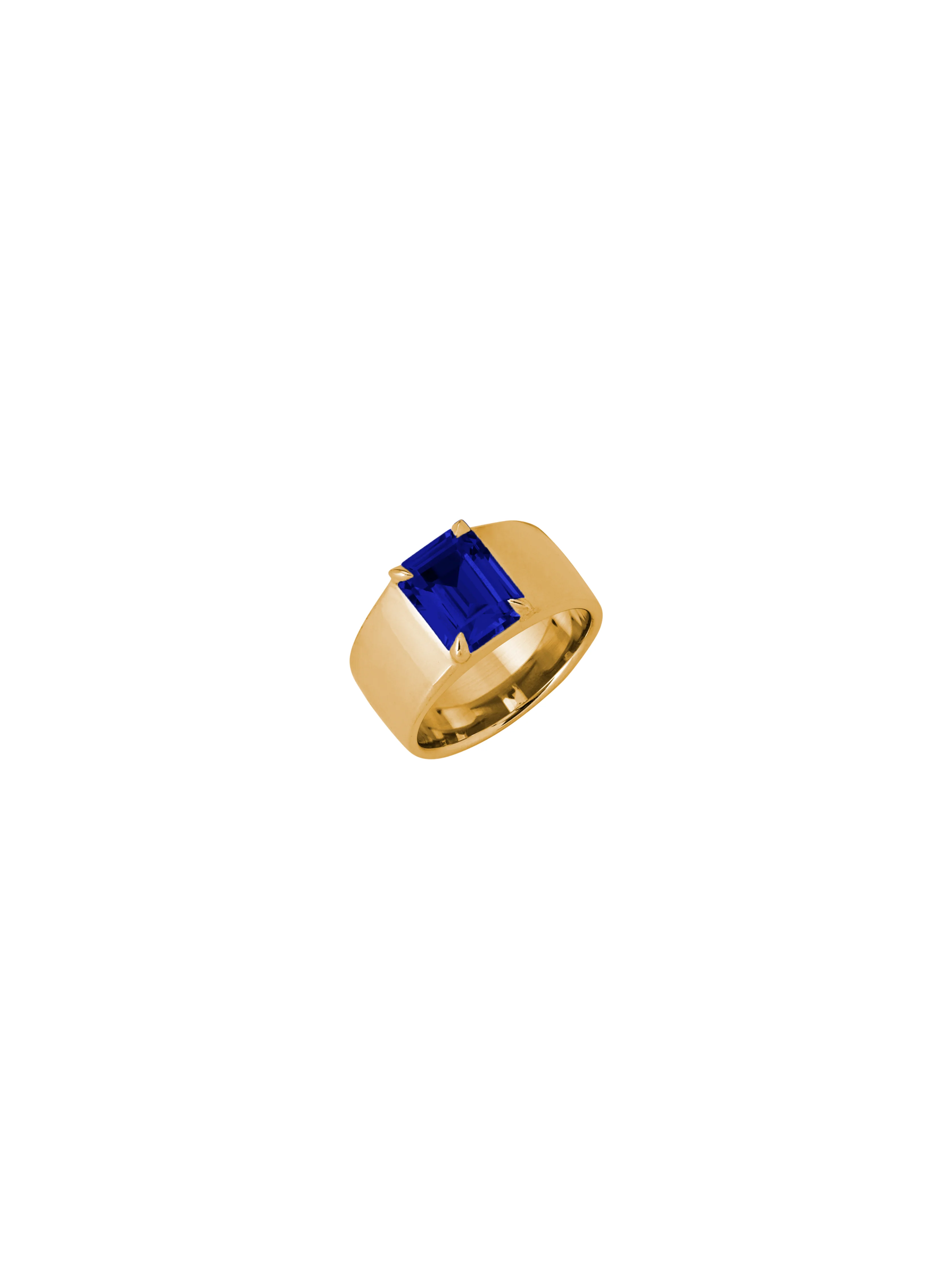 Dorsey - DAMIAN LAB BLUE SAPPHIRE CIGAR BAND, GOLD - Image 2