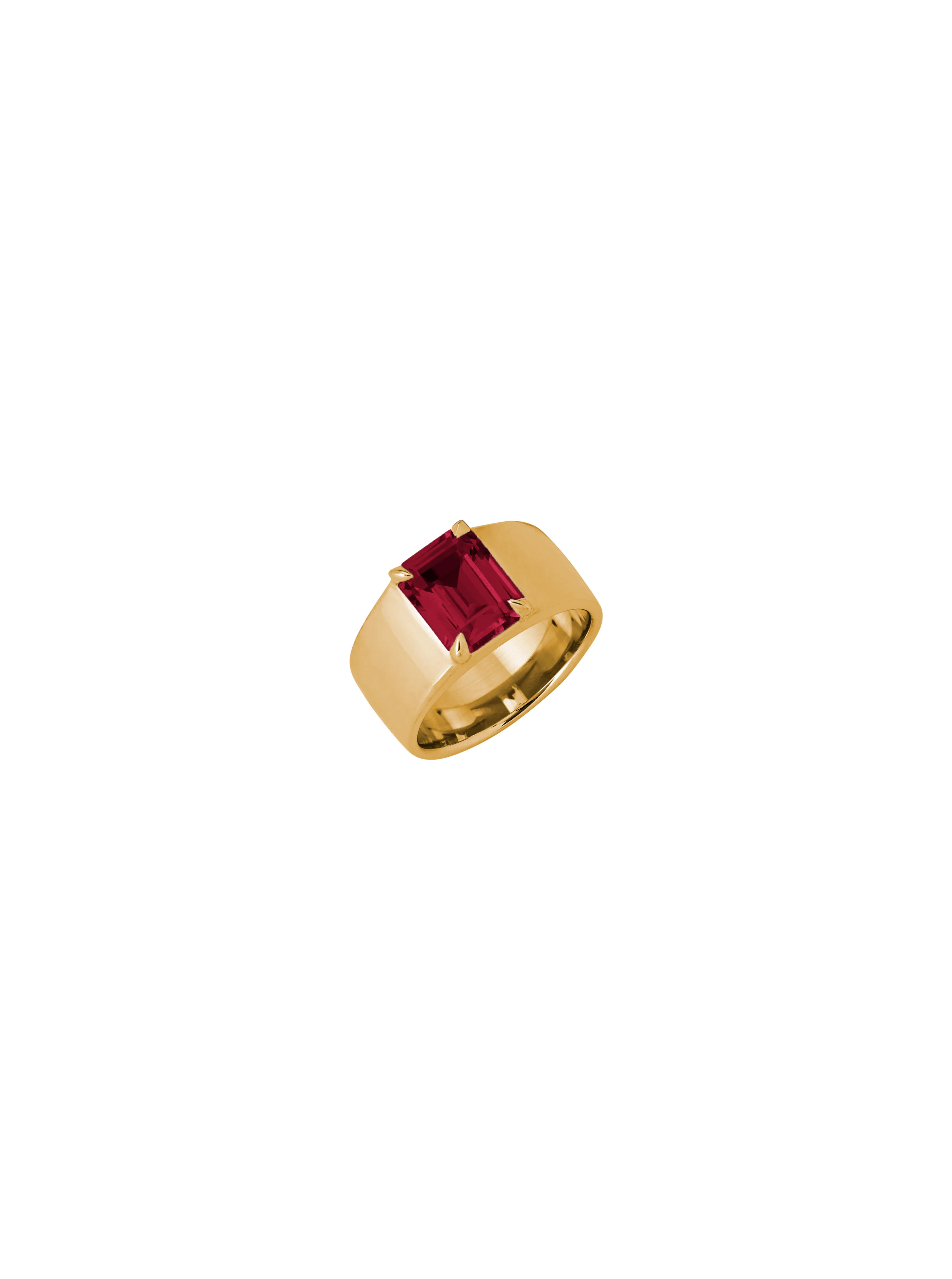 Dorsey - DAMIAN LAB RED SAPPHIRE CIGAR BAND, GOLD - Image 2