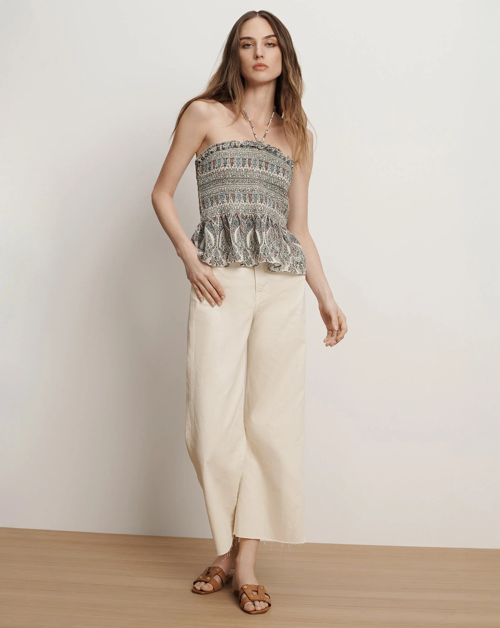 Veronica Beard - Damsey Smocked Halter Top - Image 2