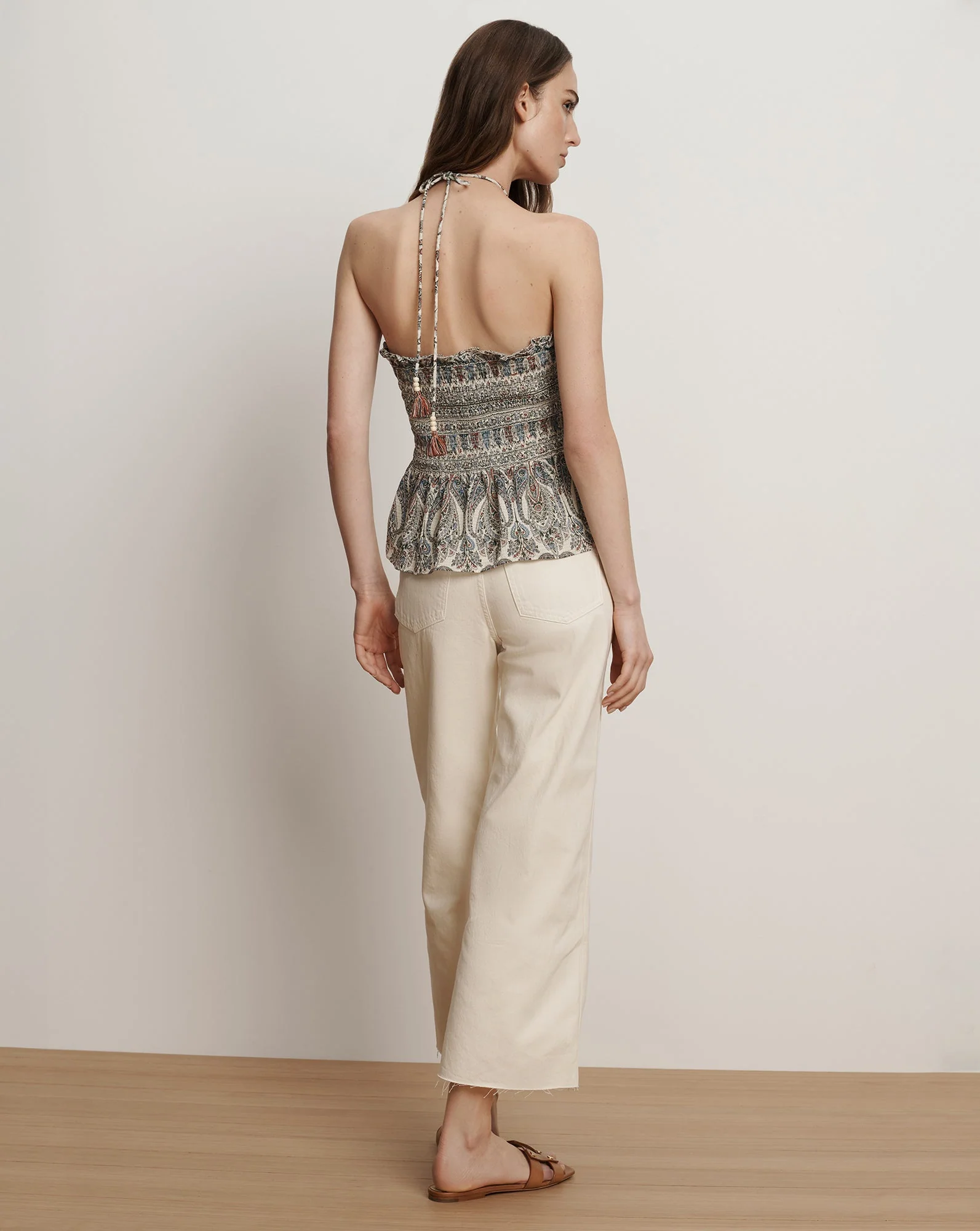 Veronica Beard - Damsey Smocked Halter Top - Image 4