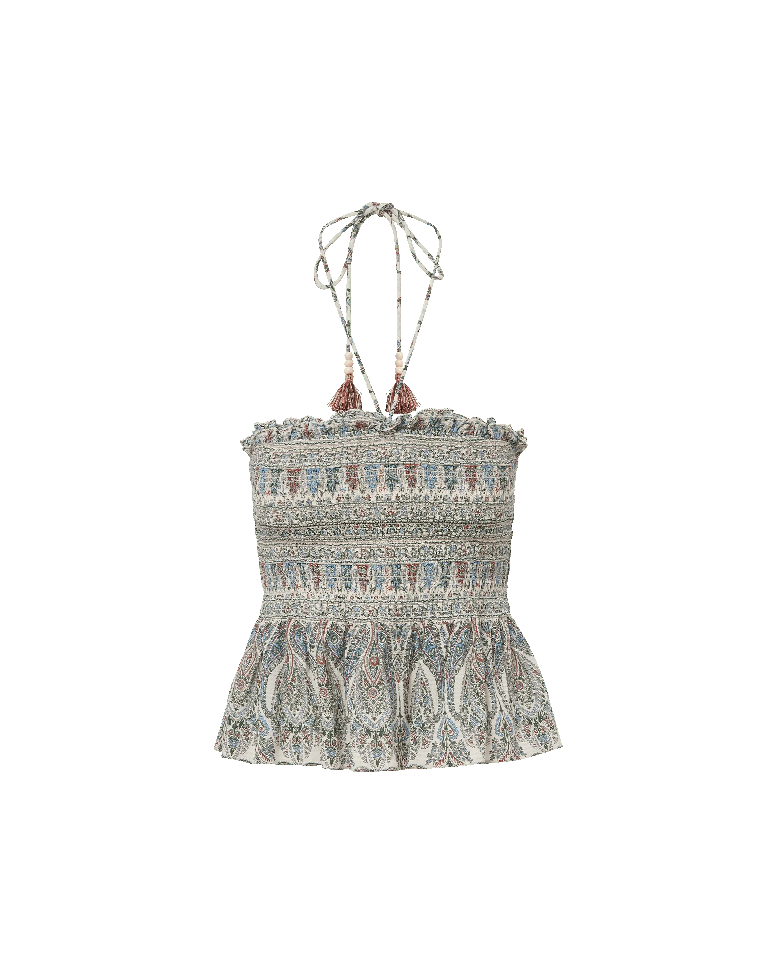 Veronica Beard - Damsey Smocked Halter Top - Image 5