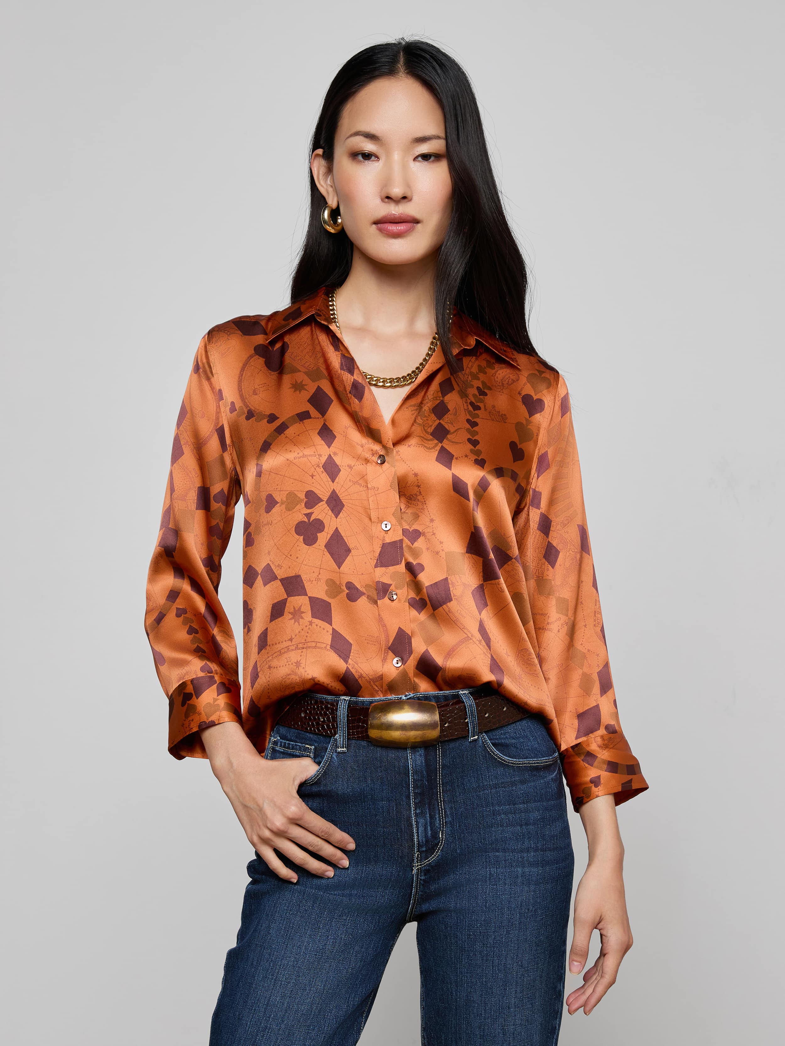L'AGENCE - Dani Silk Blouse