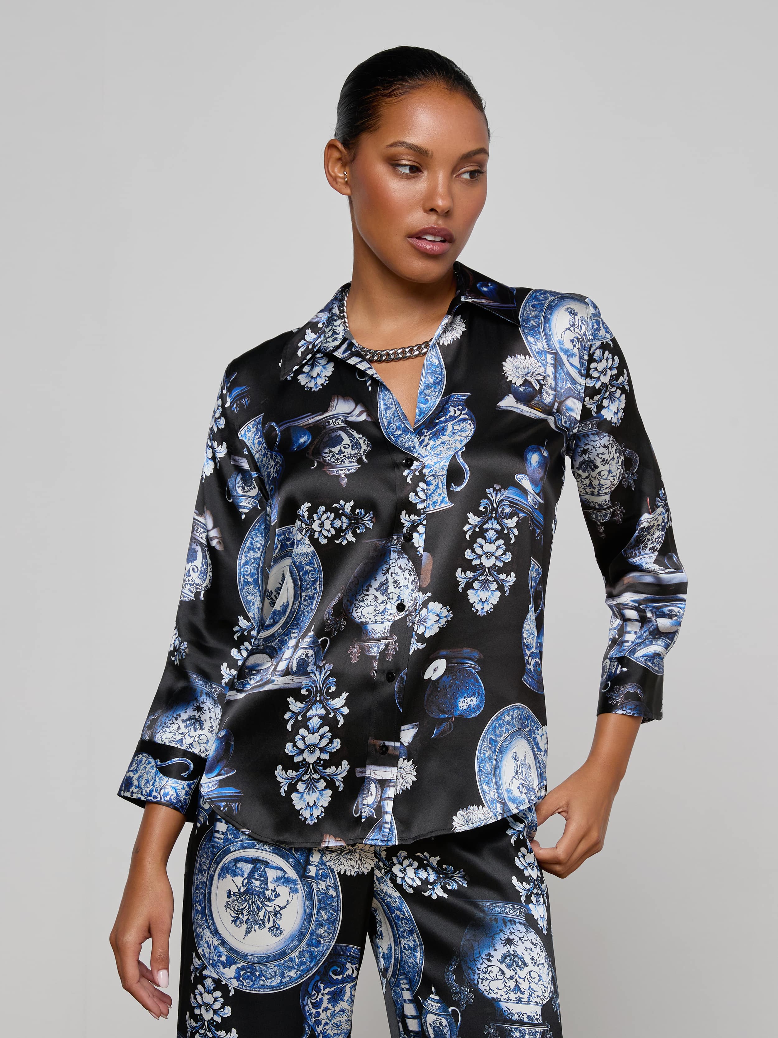 L'AGENCE - Dani Silk Blouse