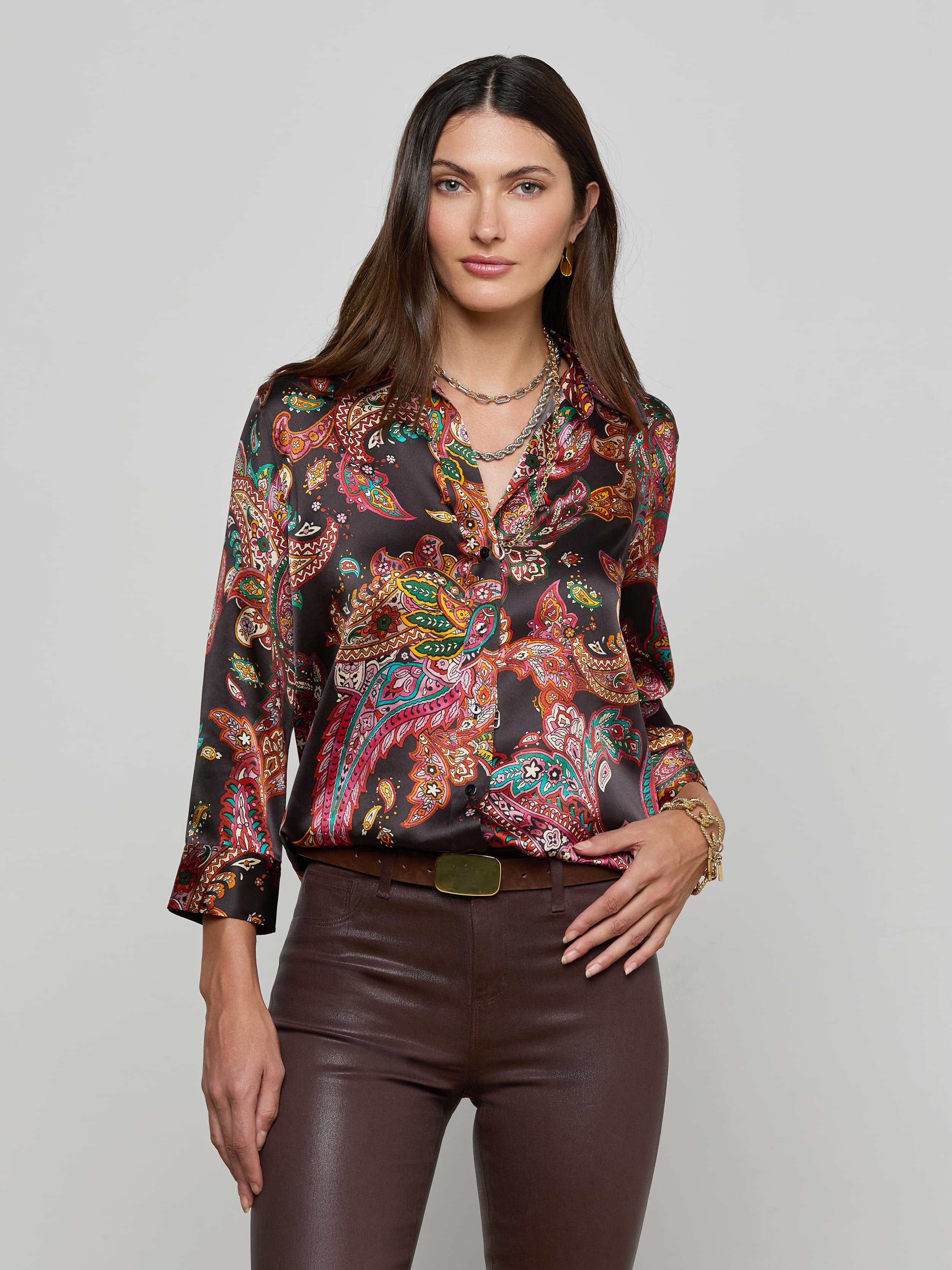 L'AGENCE - Dani Silk Blouse