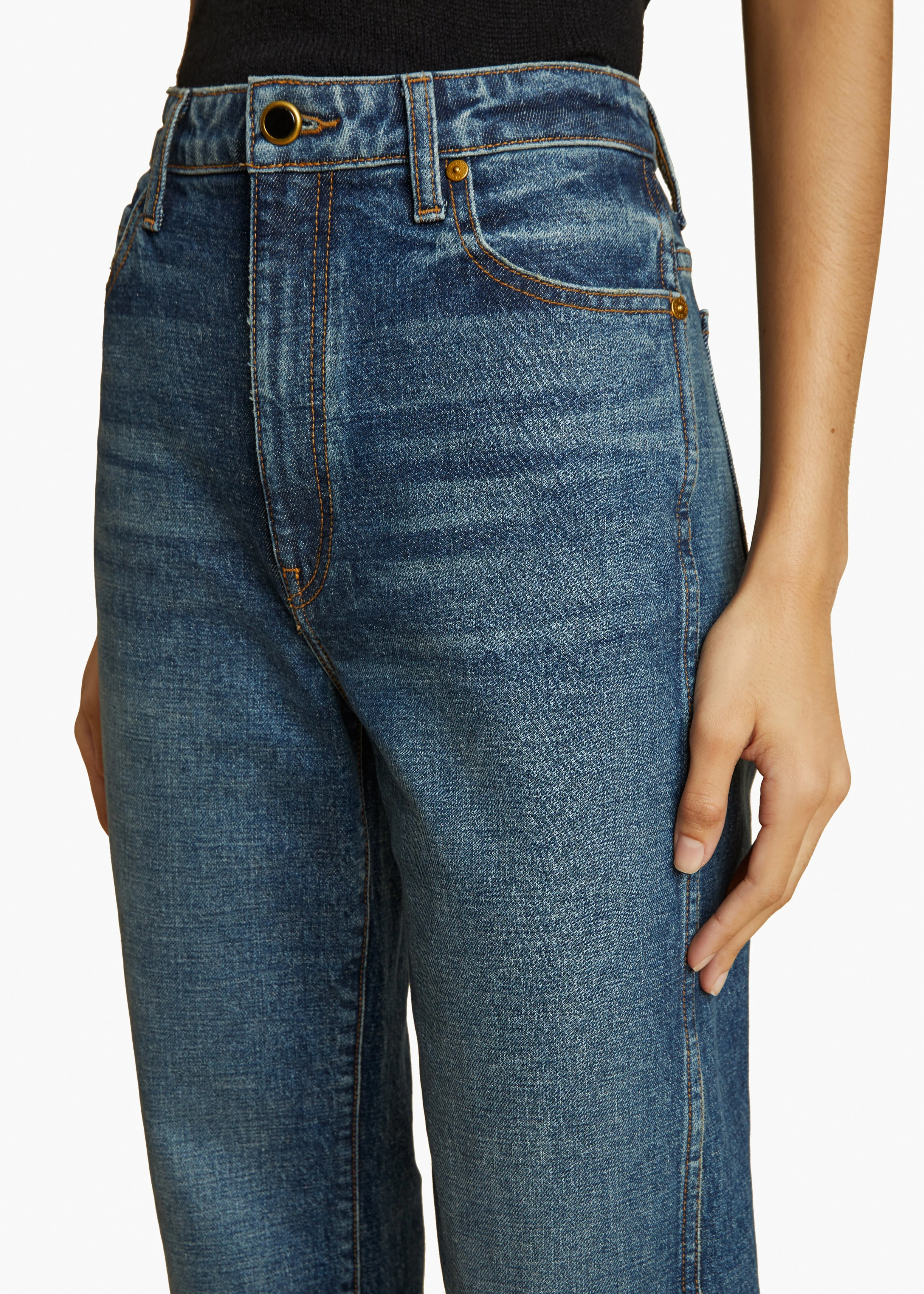 Khaite - Danielle Stretch Jean in Archer - Image 6