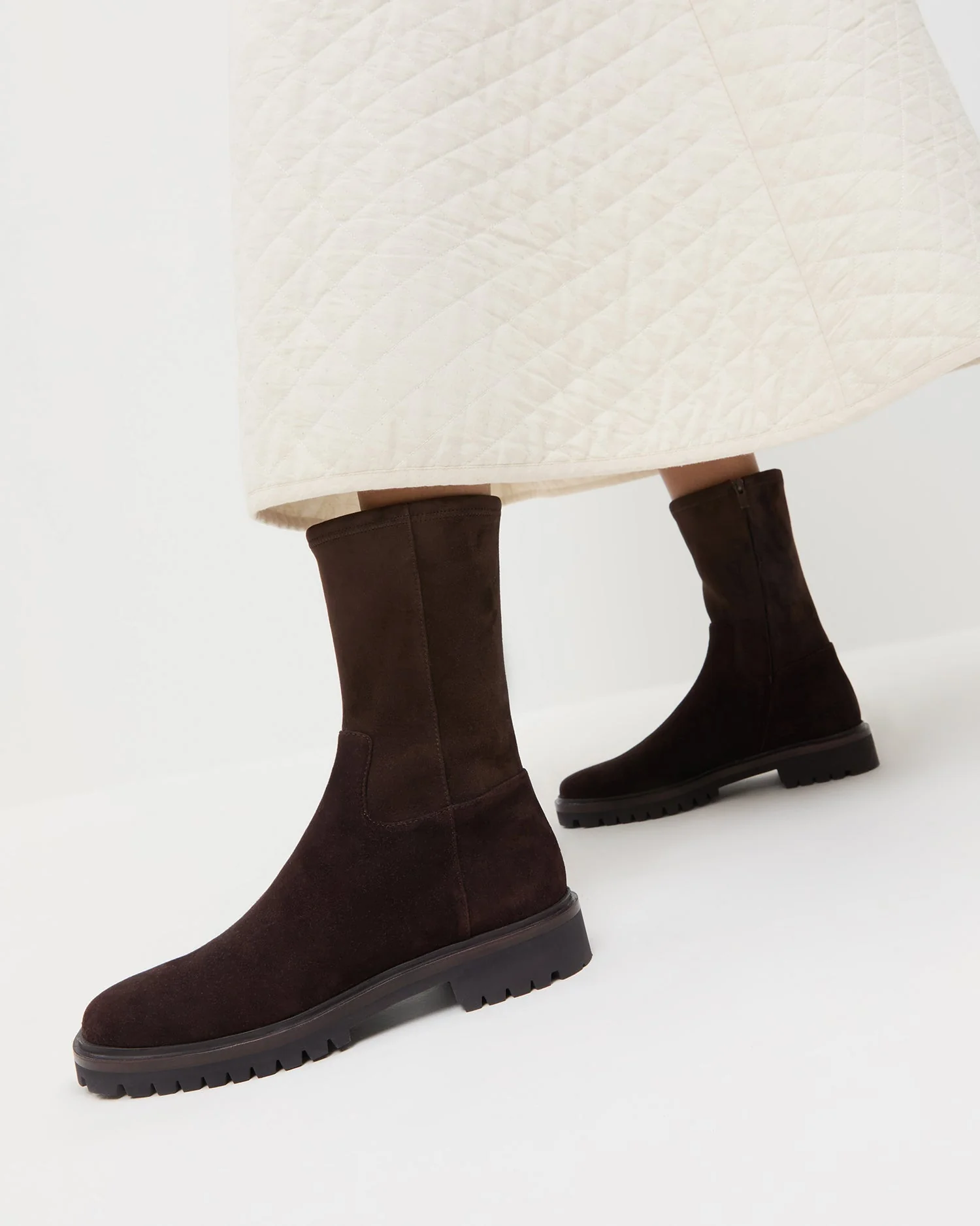 Loeffler Randall - Danny Brown Suede Lug Boot - Image 2