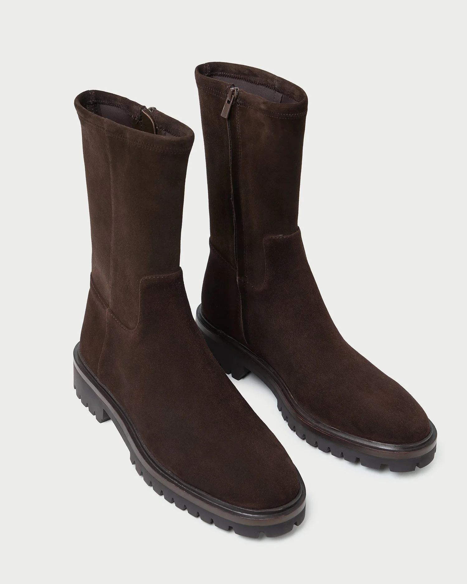 Loeffler Randall - Danny Brown Suede Lug Boot - Image 3