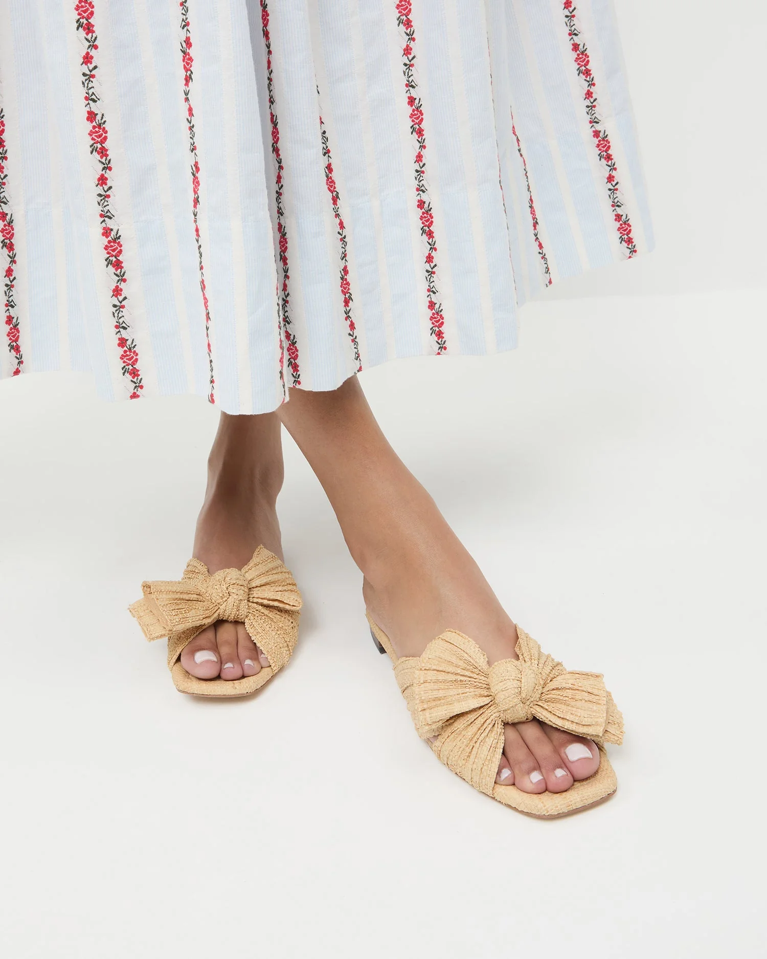 Loeffler Randall - Daphne Natural Bow Slide Sandal - Image 2