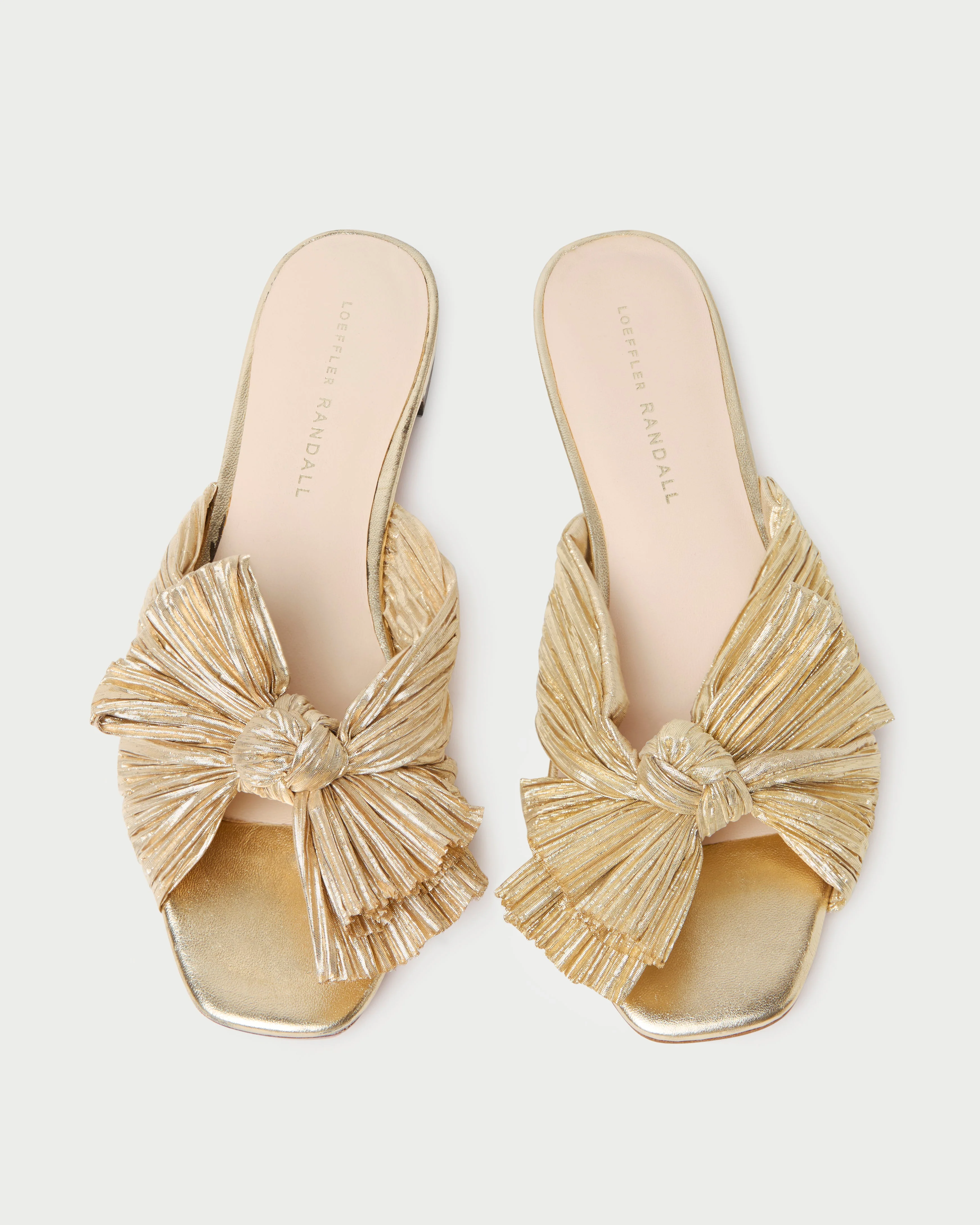 Loeffler Randall - Daphne Gold Bow Slide Sandal