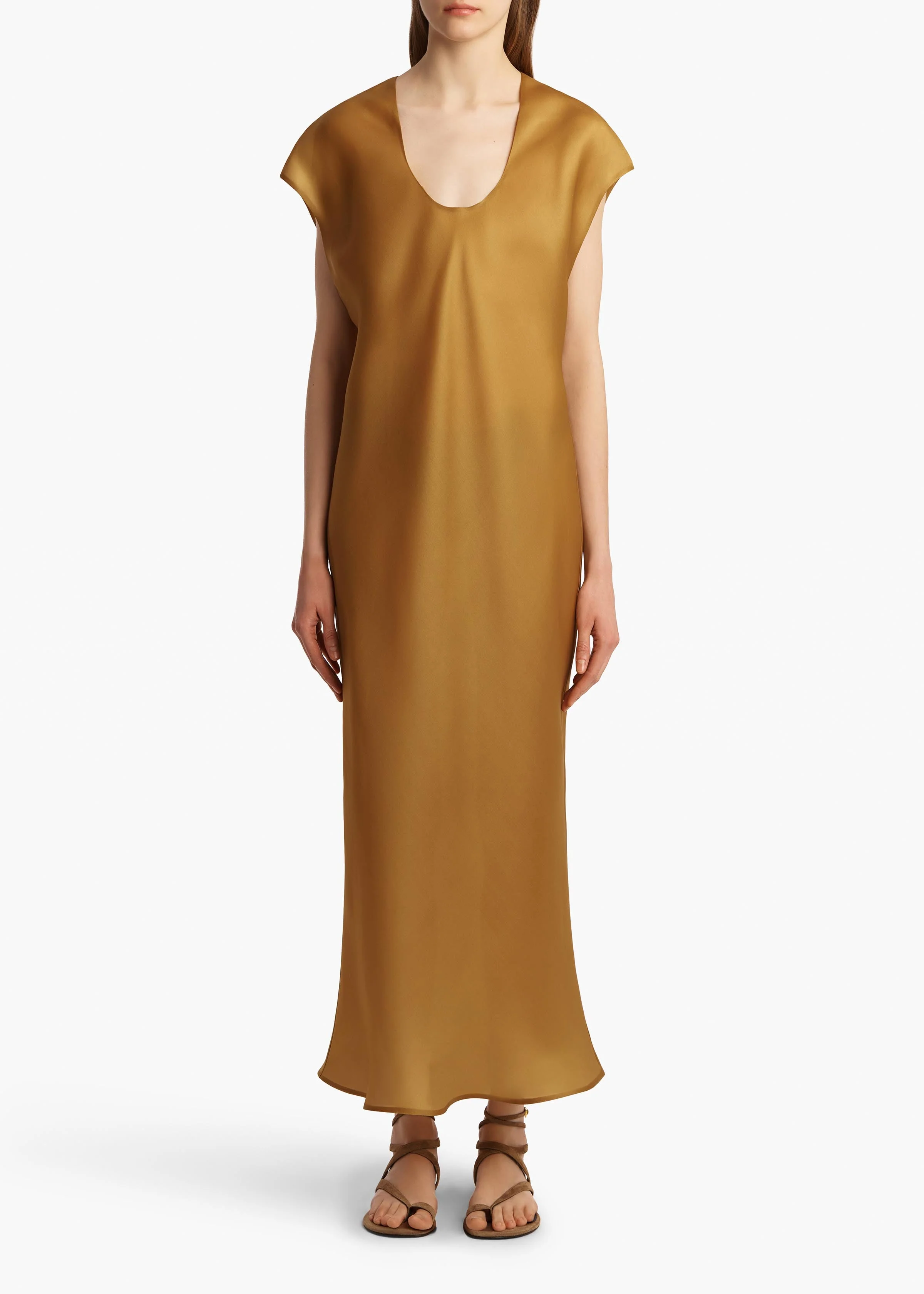 Khaite - Darby Dress in Dijon - Image 3
