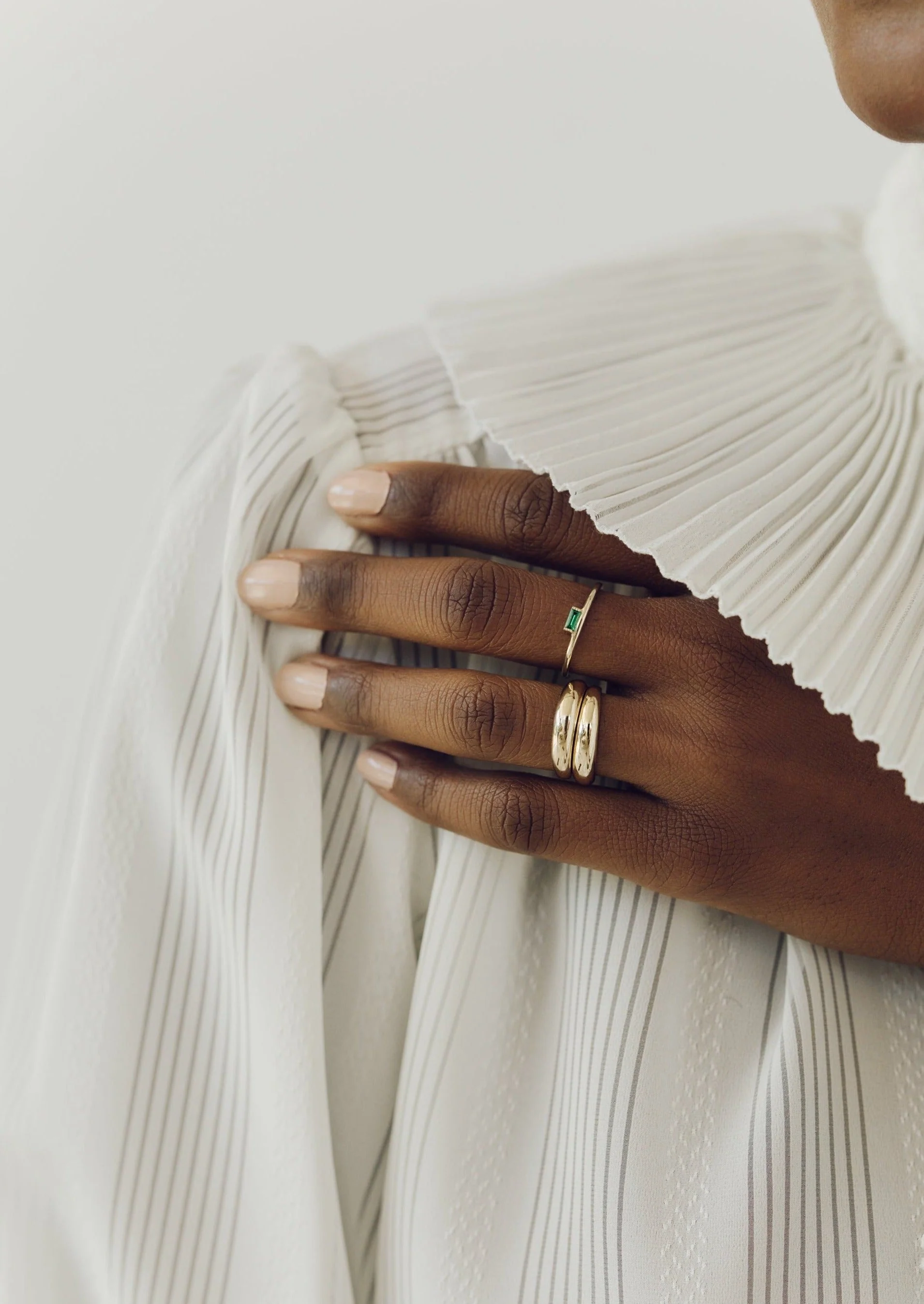Kinn - Dare To Love Classic Hollow Dome Ring Gold - Image 6