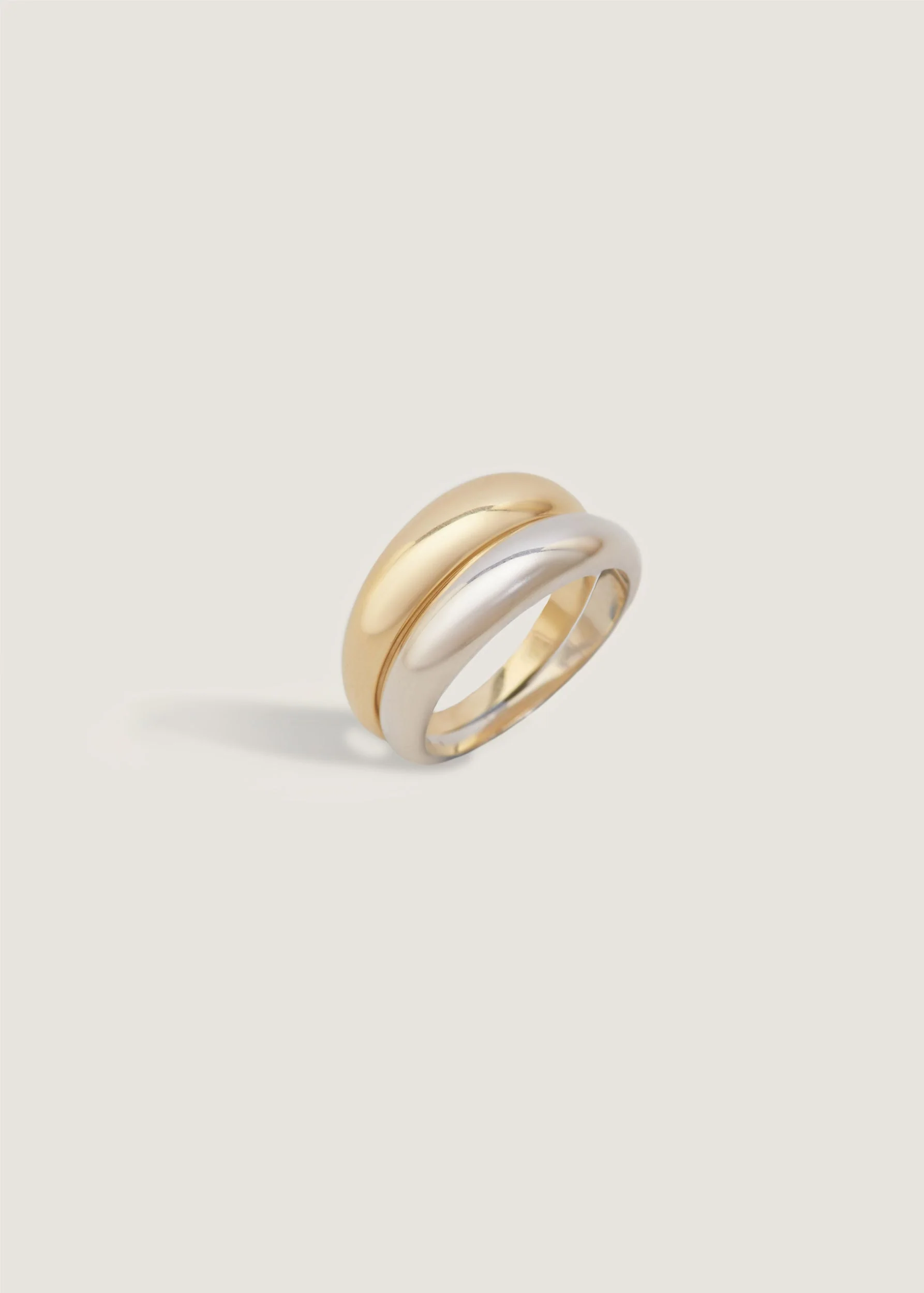 Kinn - Dare To Love Double Dome Ring Gold & Silver - Image 6