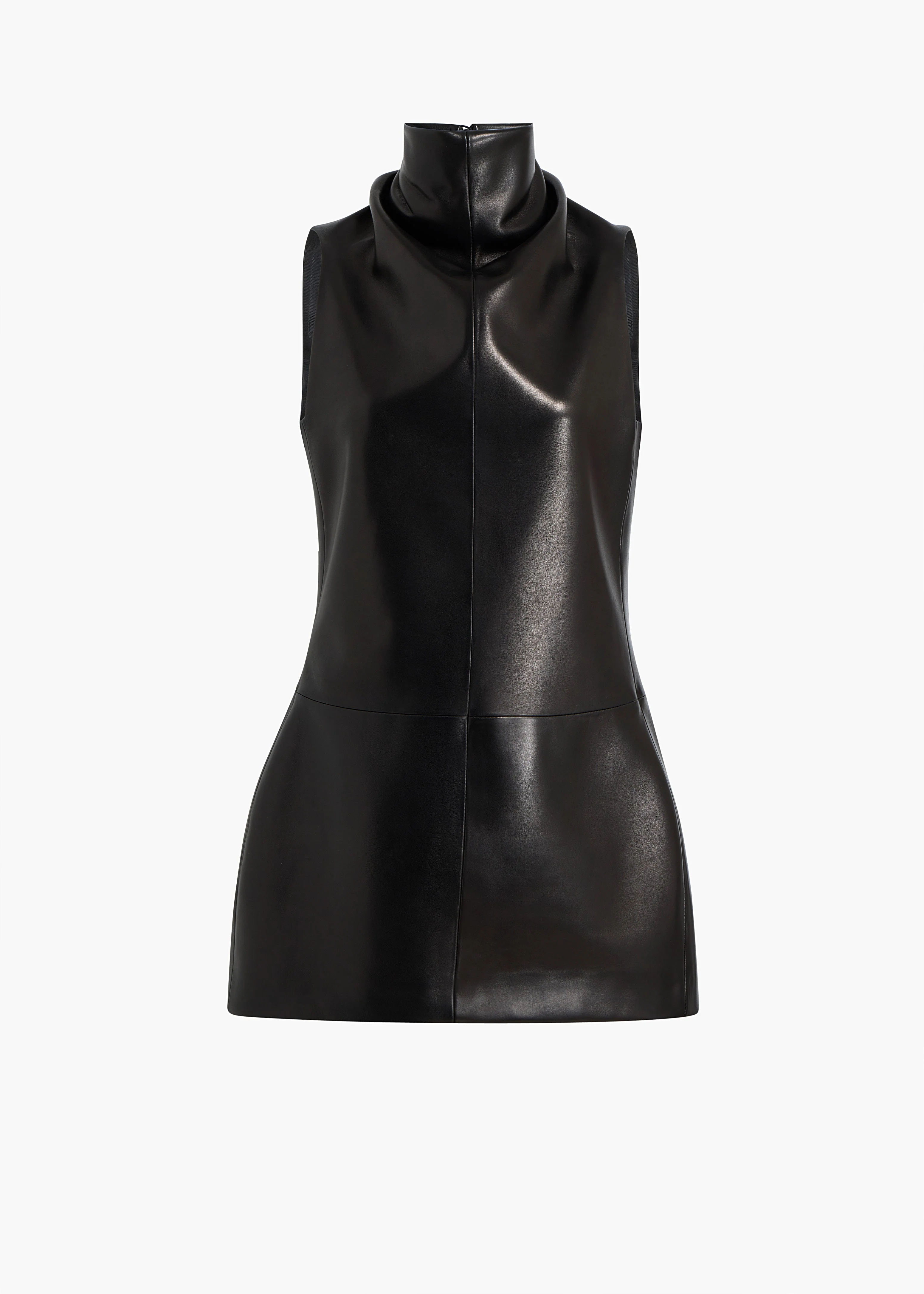 Khaite - Daria Dress in Black Leather - Image 7