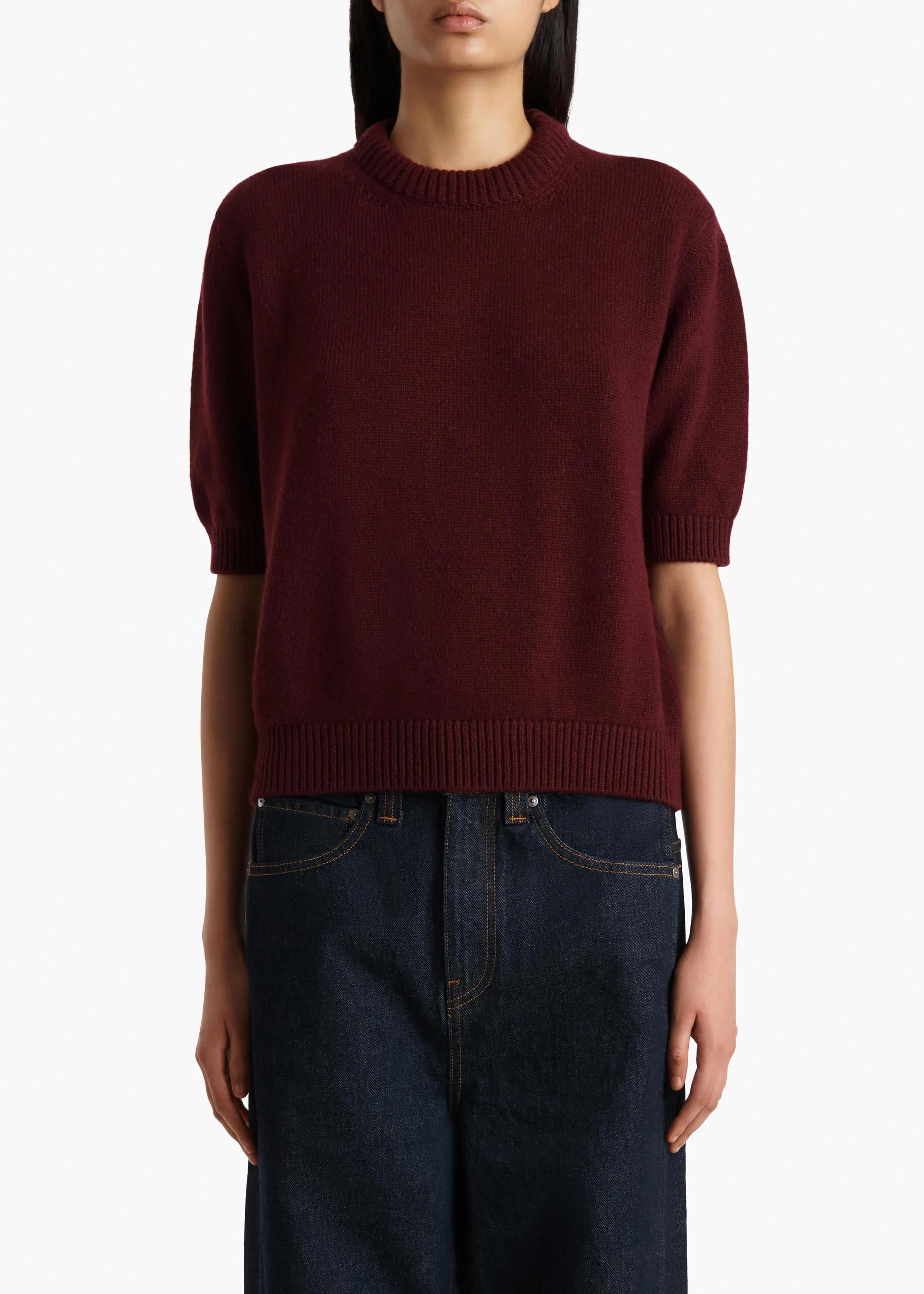 Khaite - Davin Sweater in Eggplant - Image 3