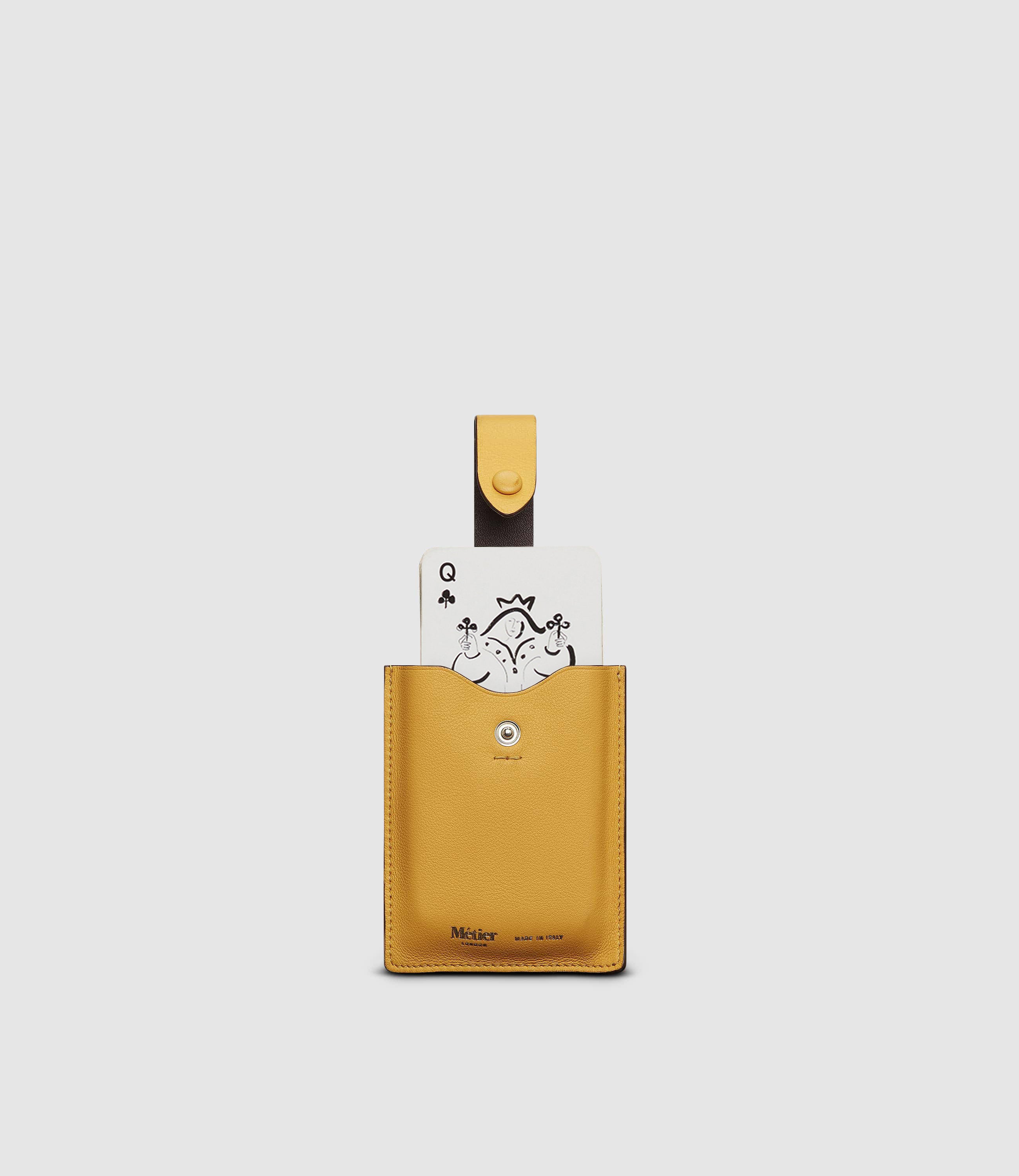 Metier - Playing Cards and Deck of Cards Case Set Smooth Calfskin Pollen - Image 3