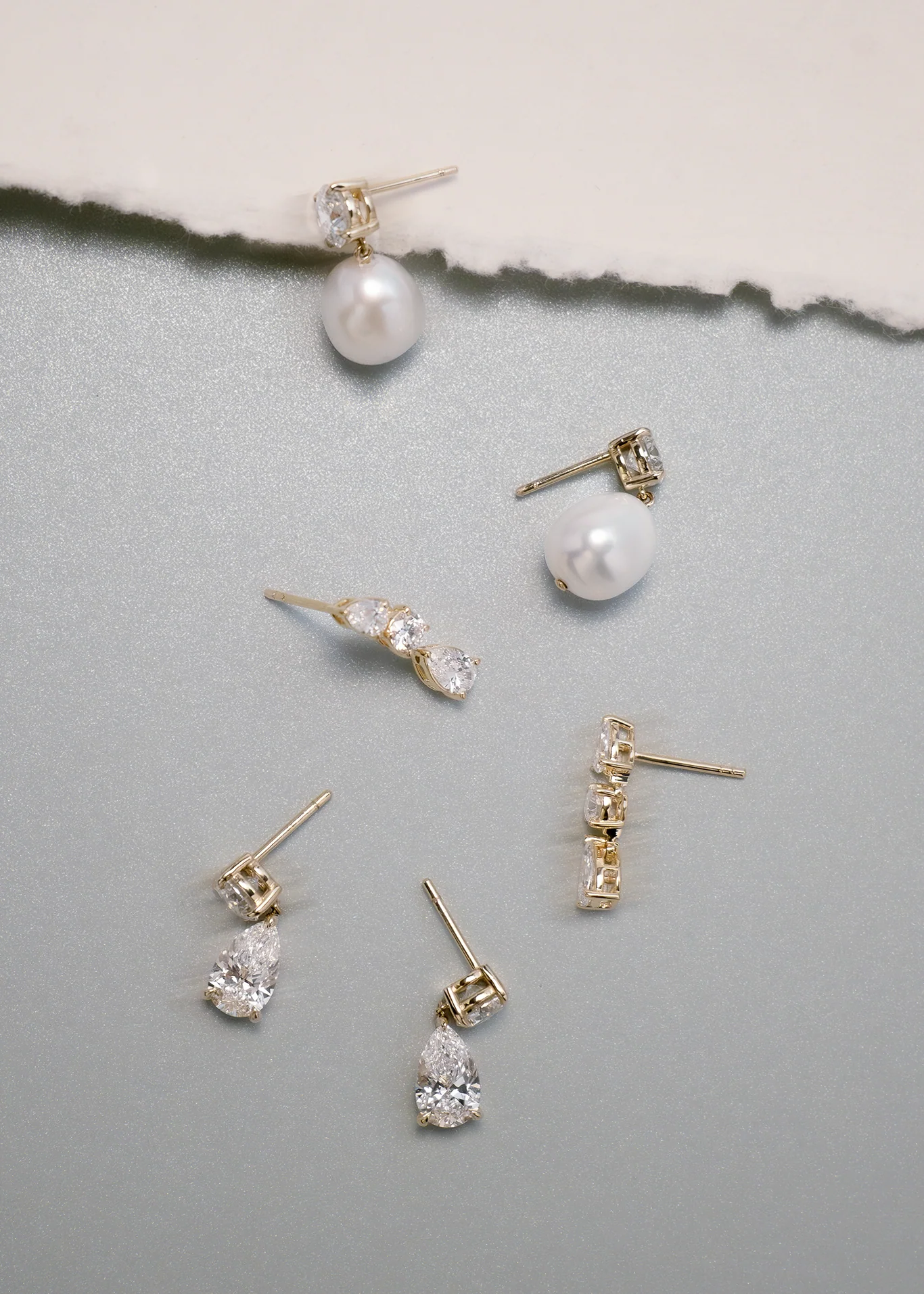 Kinn - Delanie Diamond Baroque Pearl Earrings - Image 3