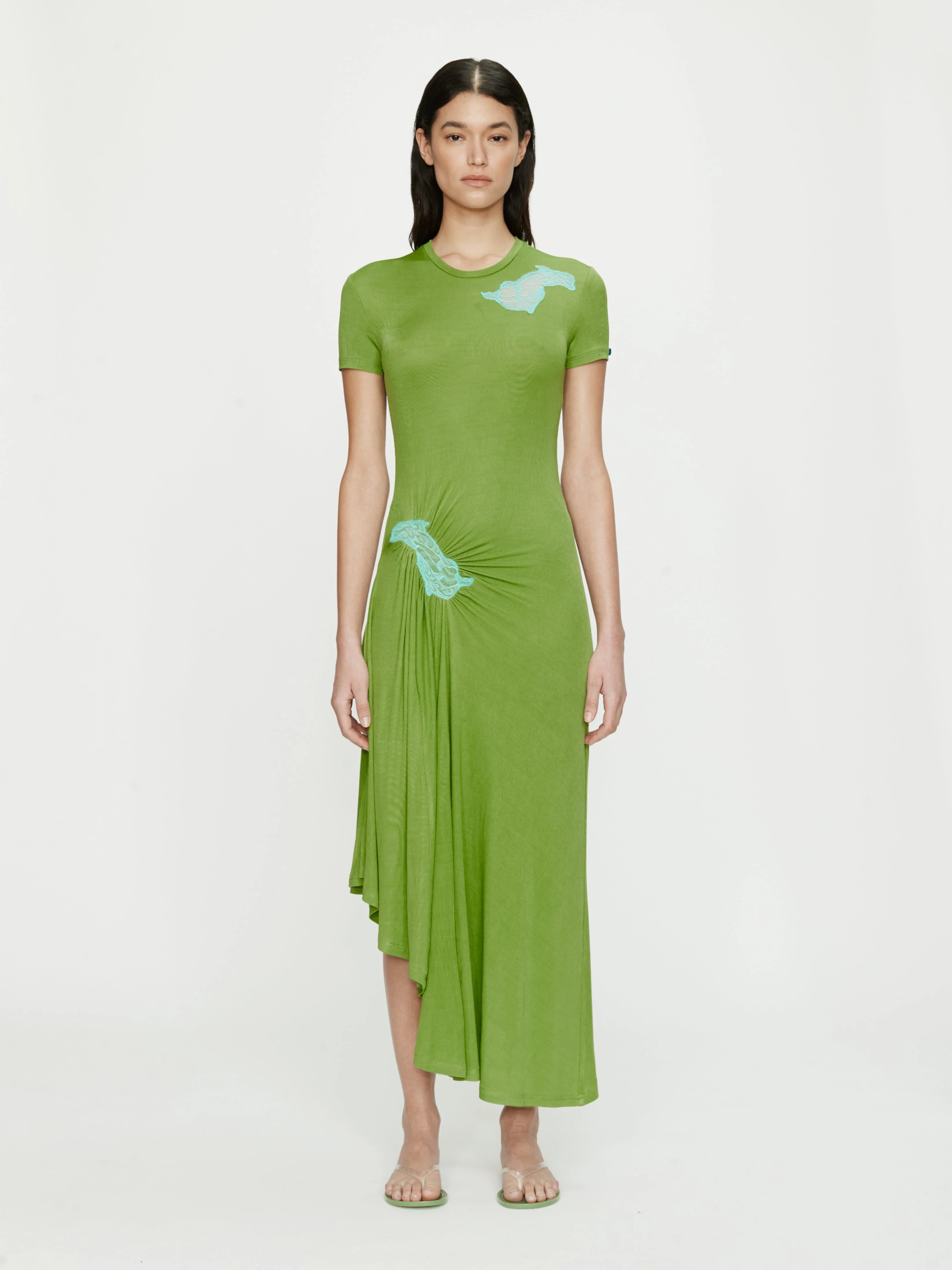 Christopher Esber - Delphin Lace Rib Tee Dress